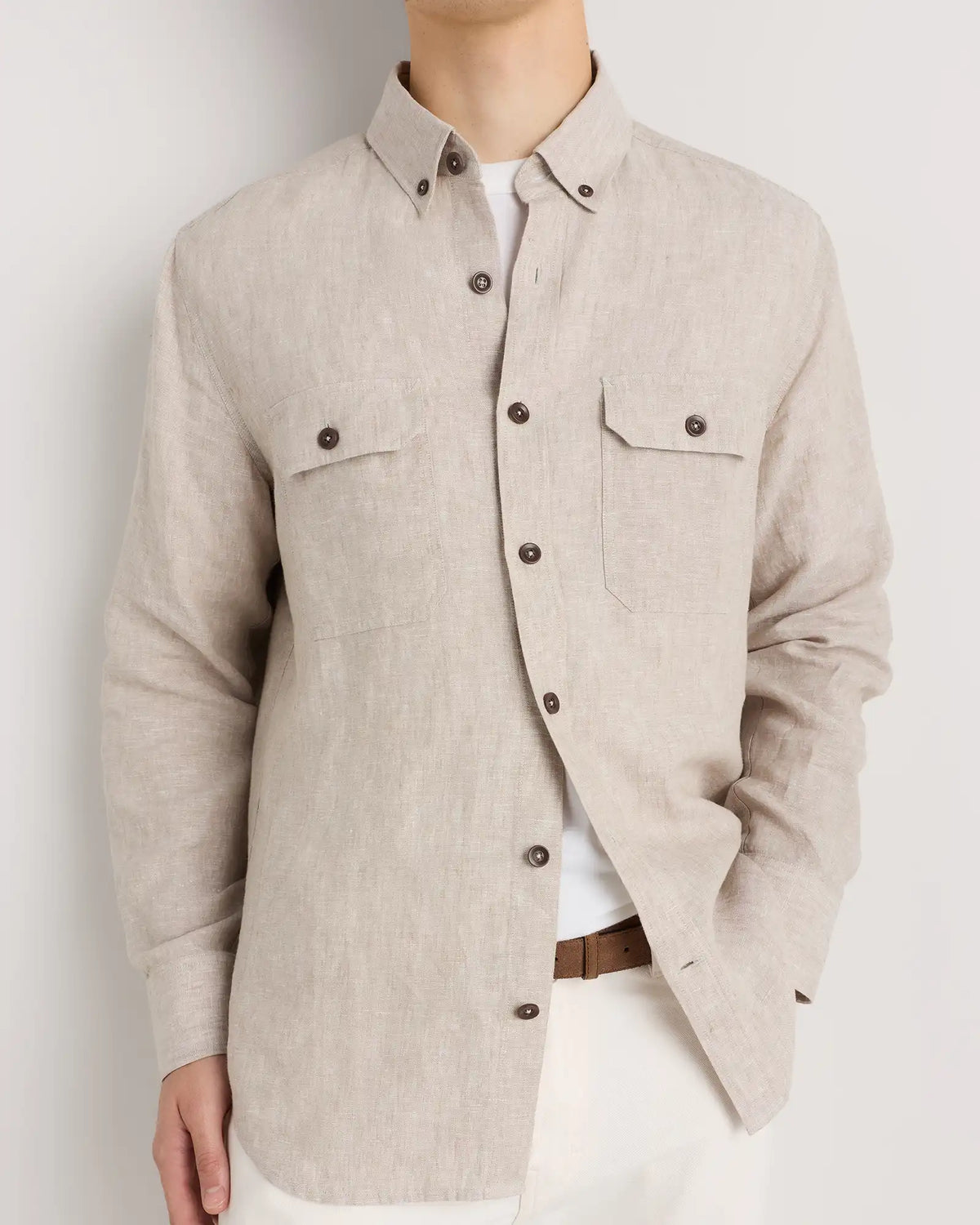 100% European Linen Utility Shirt