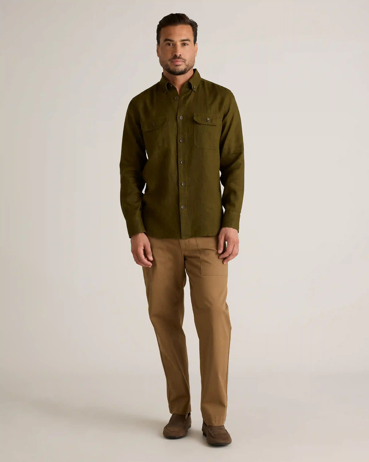100% European Linen Utility Shirt