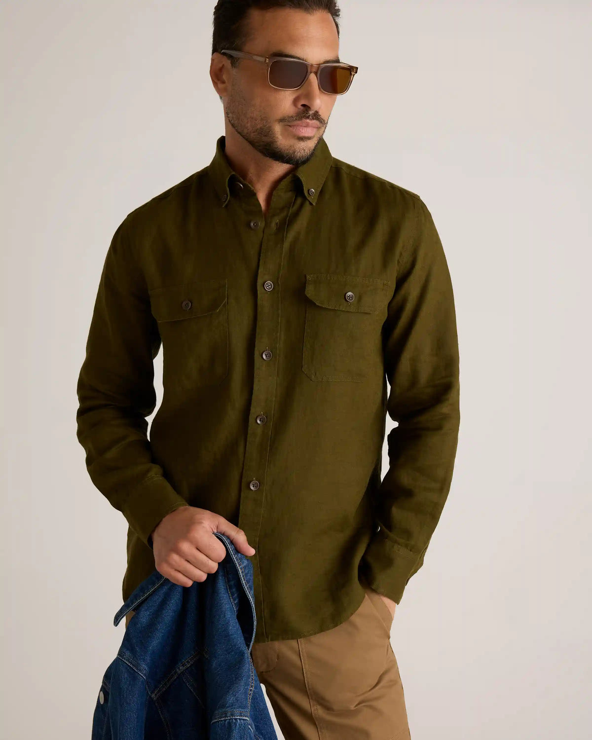 100% European Linen Utility Shirt