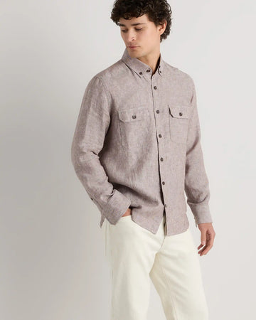 100% European Linen Utility Shirt