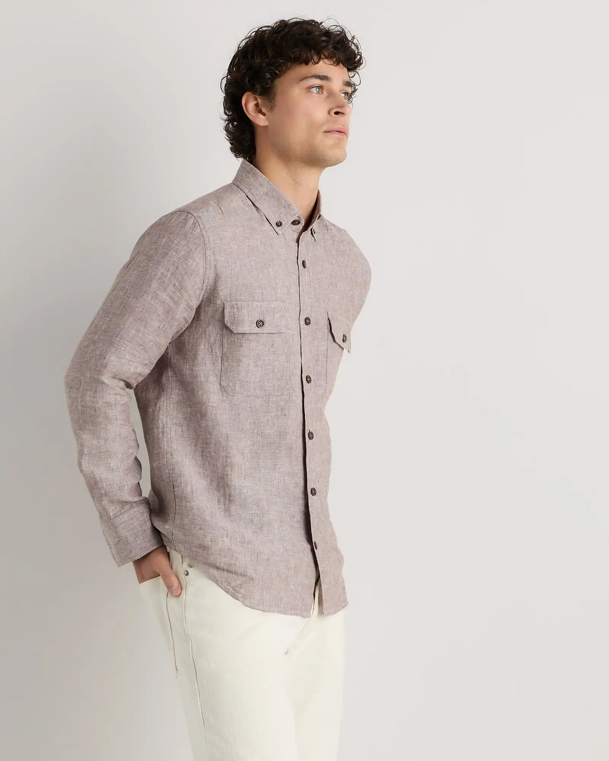 100% European Linen Utility Shirt