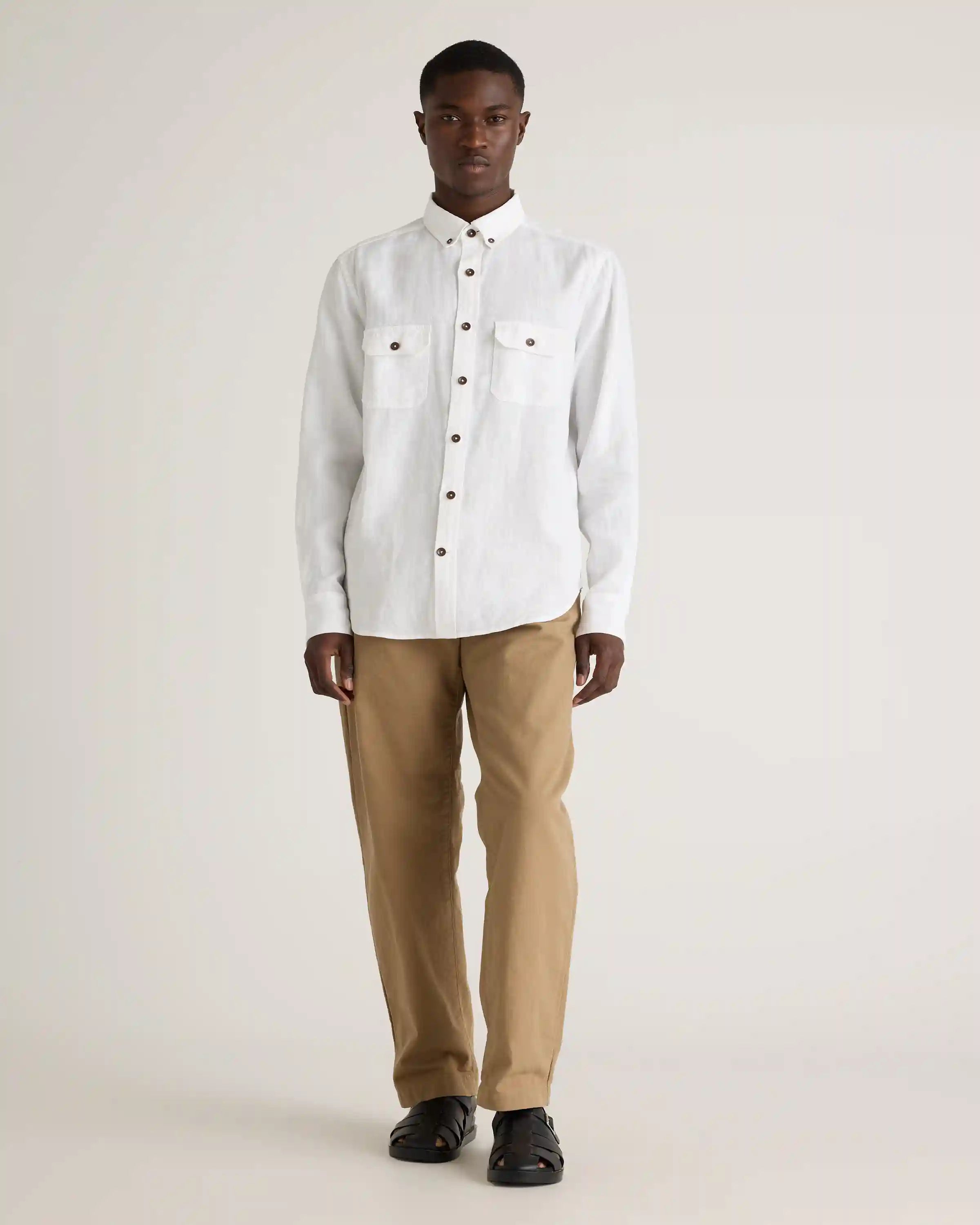 100% European Linen Utility Shirt