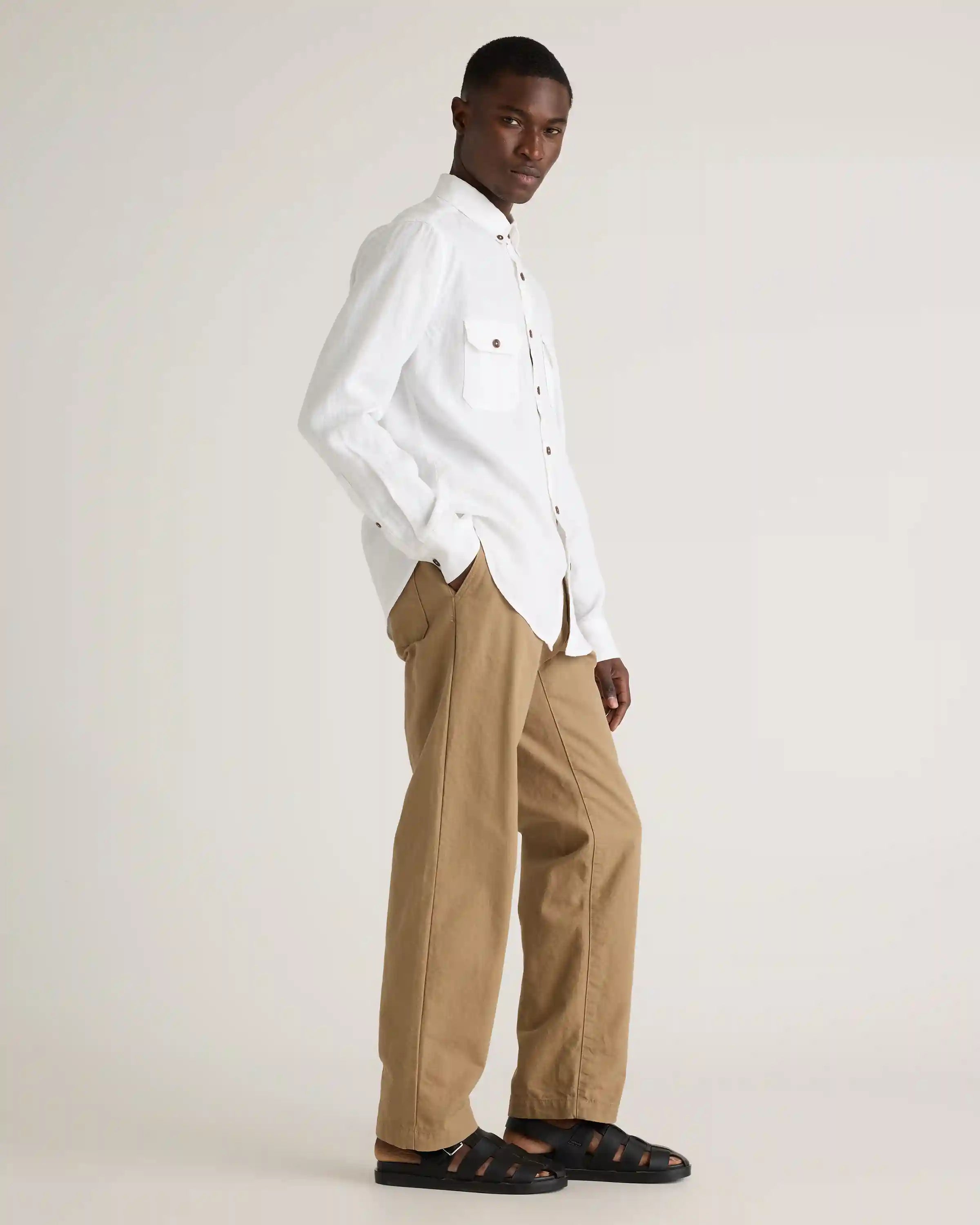 100% European Linen Utility Shirt