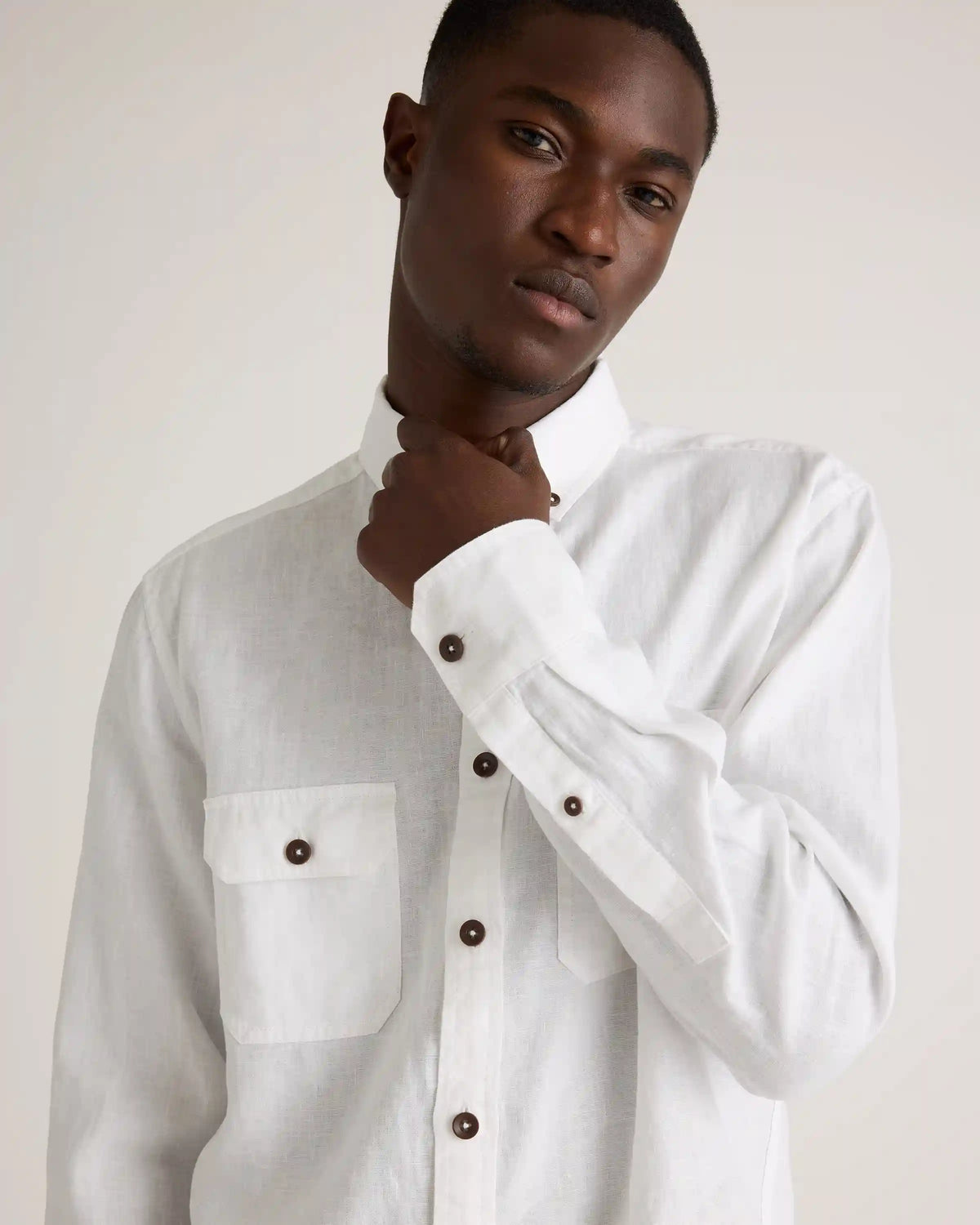 100% European Linen Utility Shirt