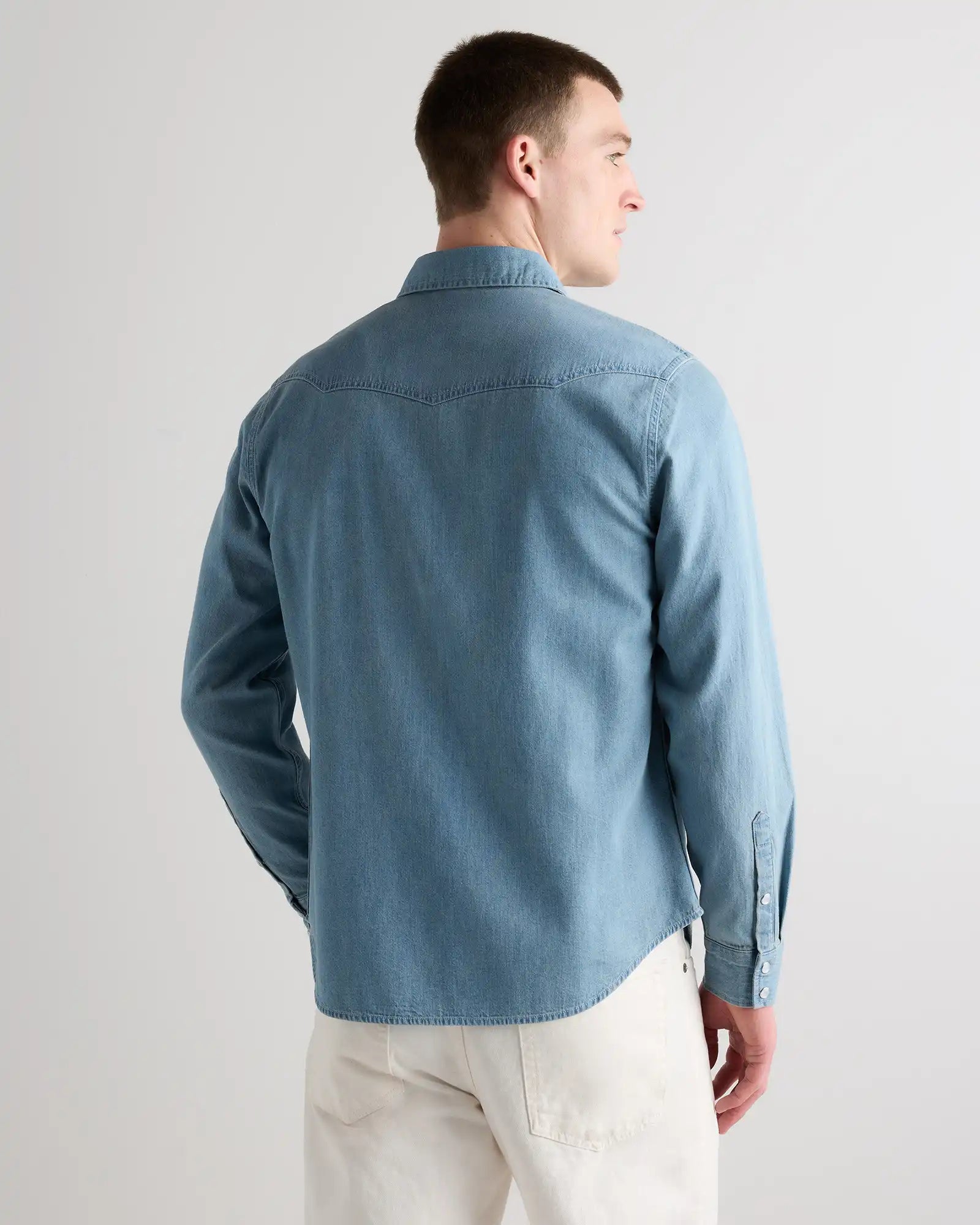 Pearl Snap Denim Western Shirt