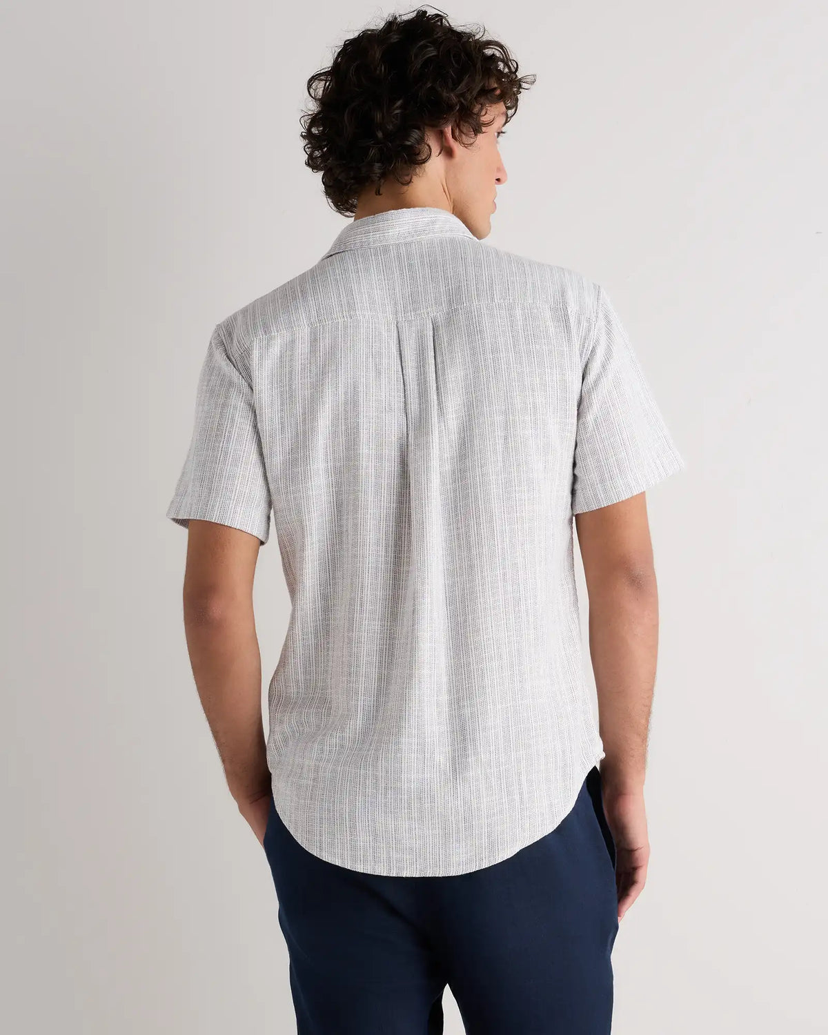 Organic Cotton Stretch Selvage Short Sleeve Shirt