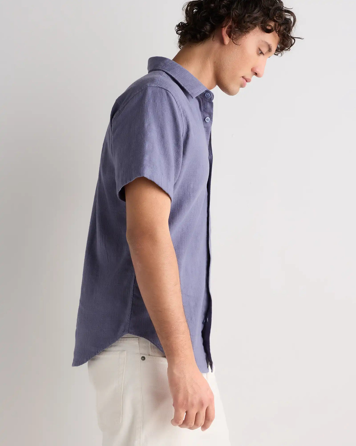 Organic Cotton Stretch Selvage Short Sleeve Shirt