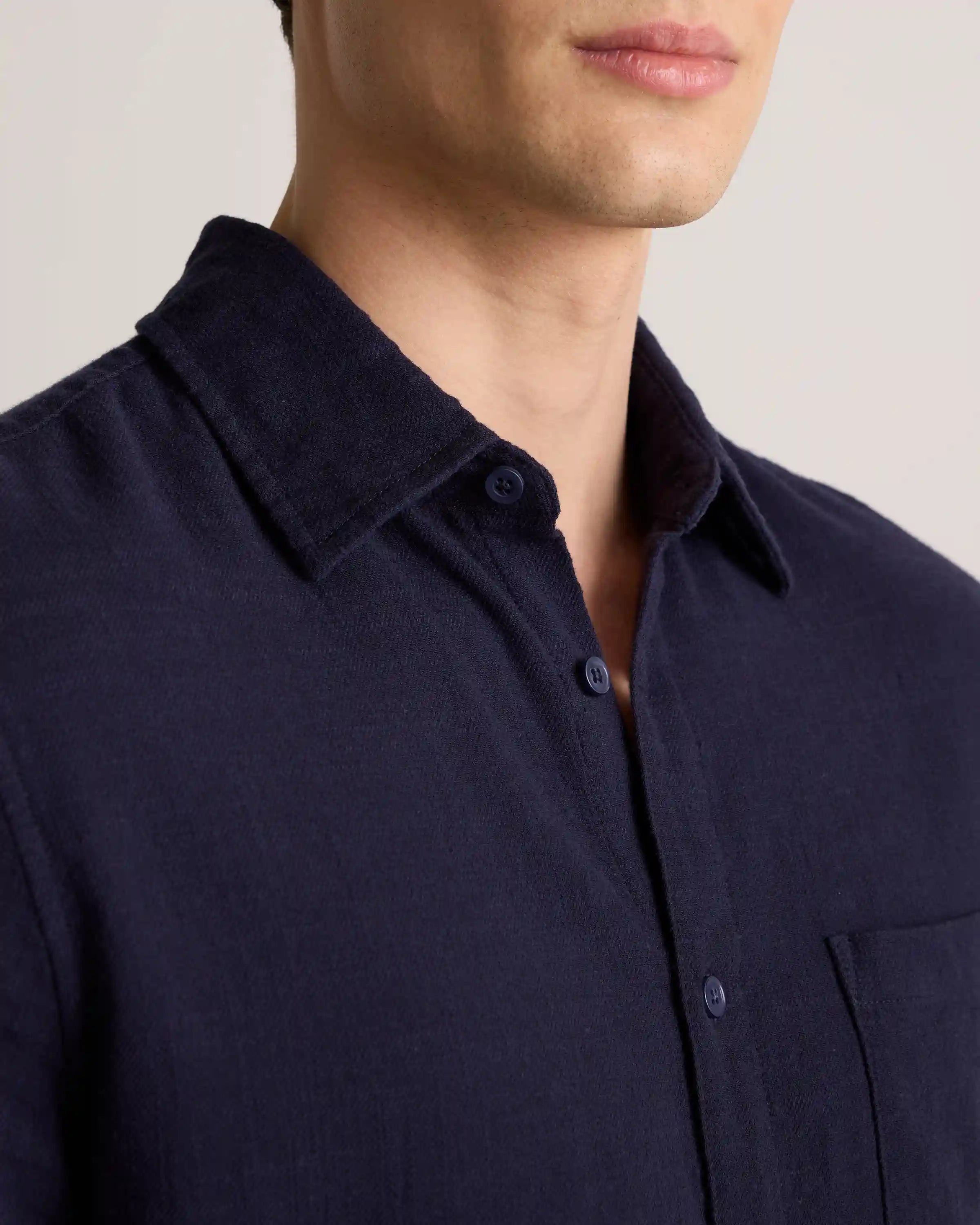 Organic Cotton Stretch Selvage Short Sleeve Shirt