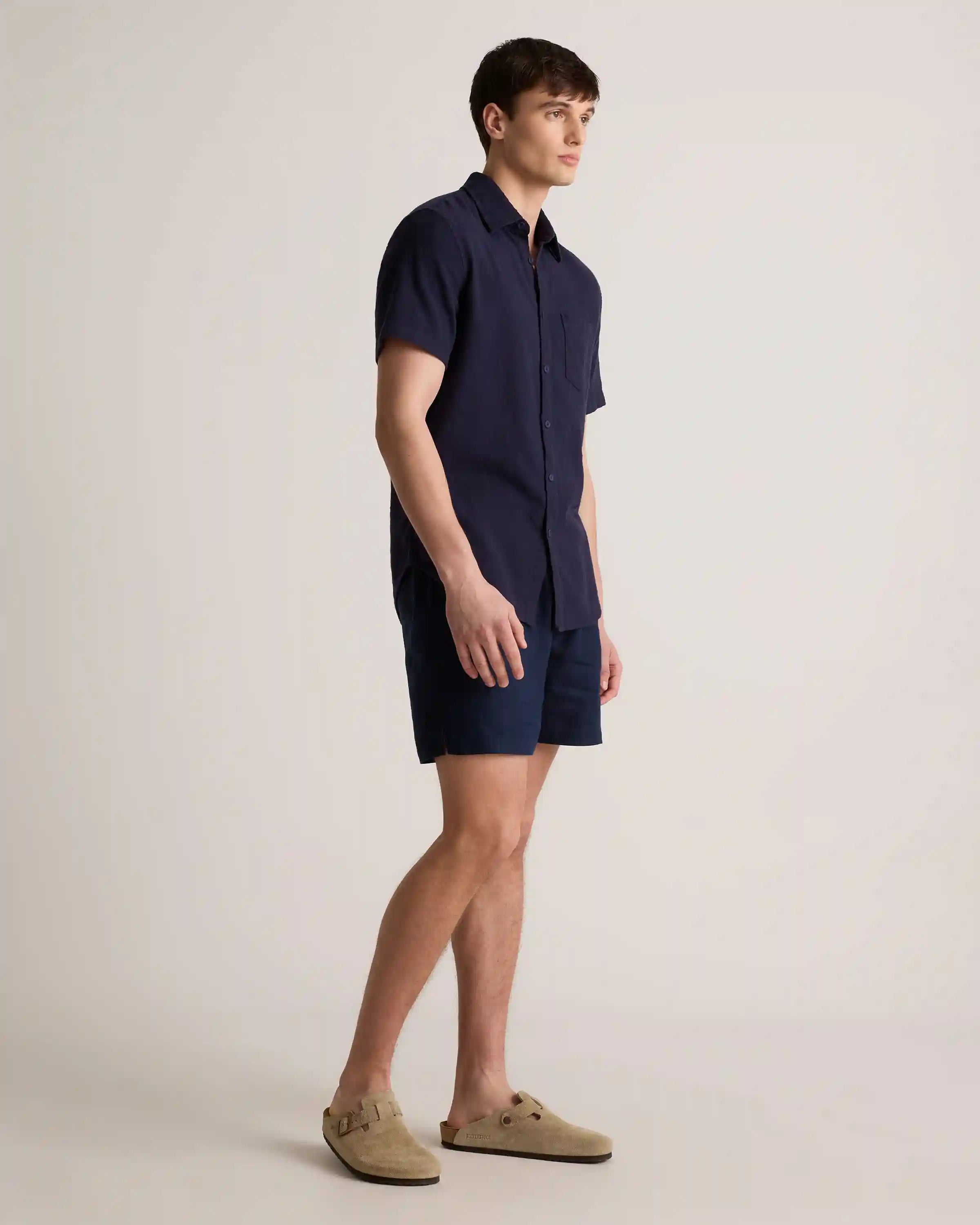 Organic Cotton Stretch Selvage Short Sleeve Shirt