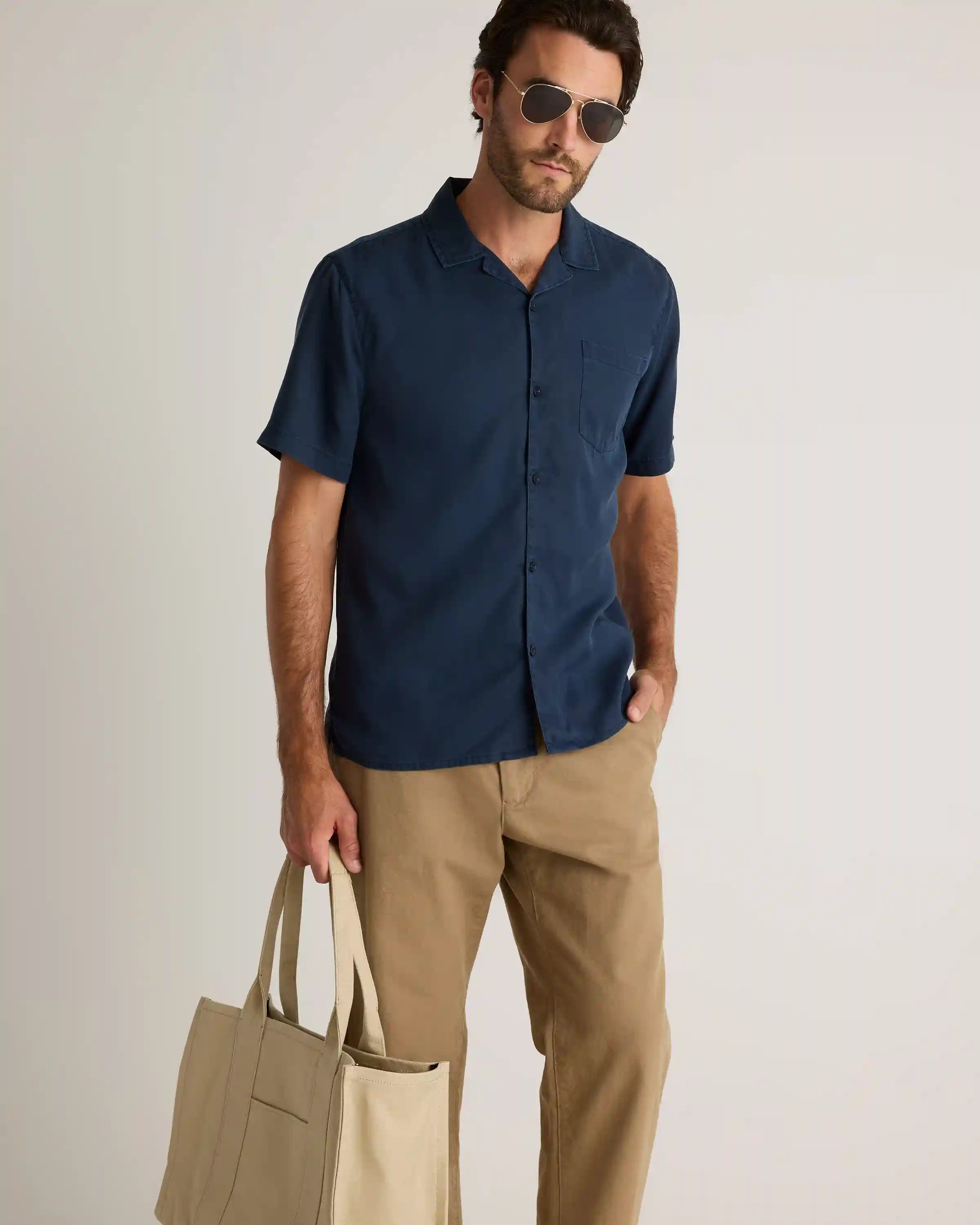 Vintage Wash Tencel Camp Shirt