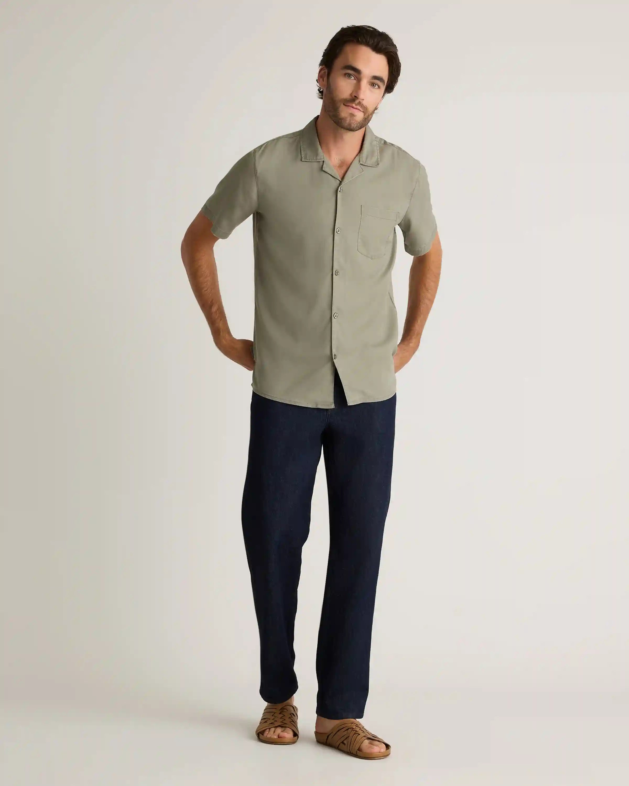 Vintage Wash Tencel Camp Shirt
