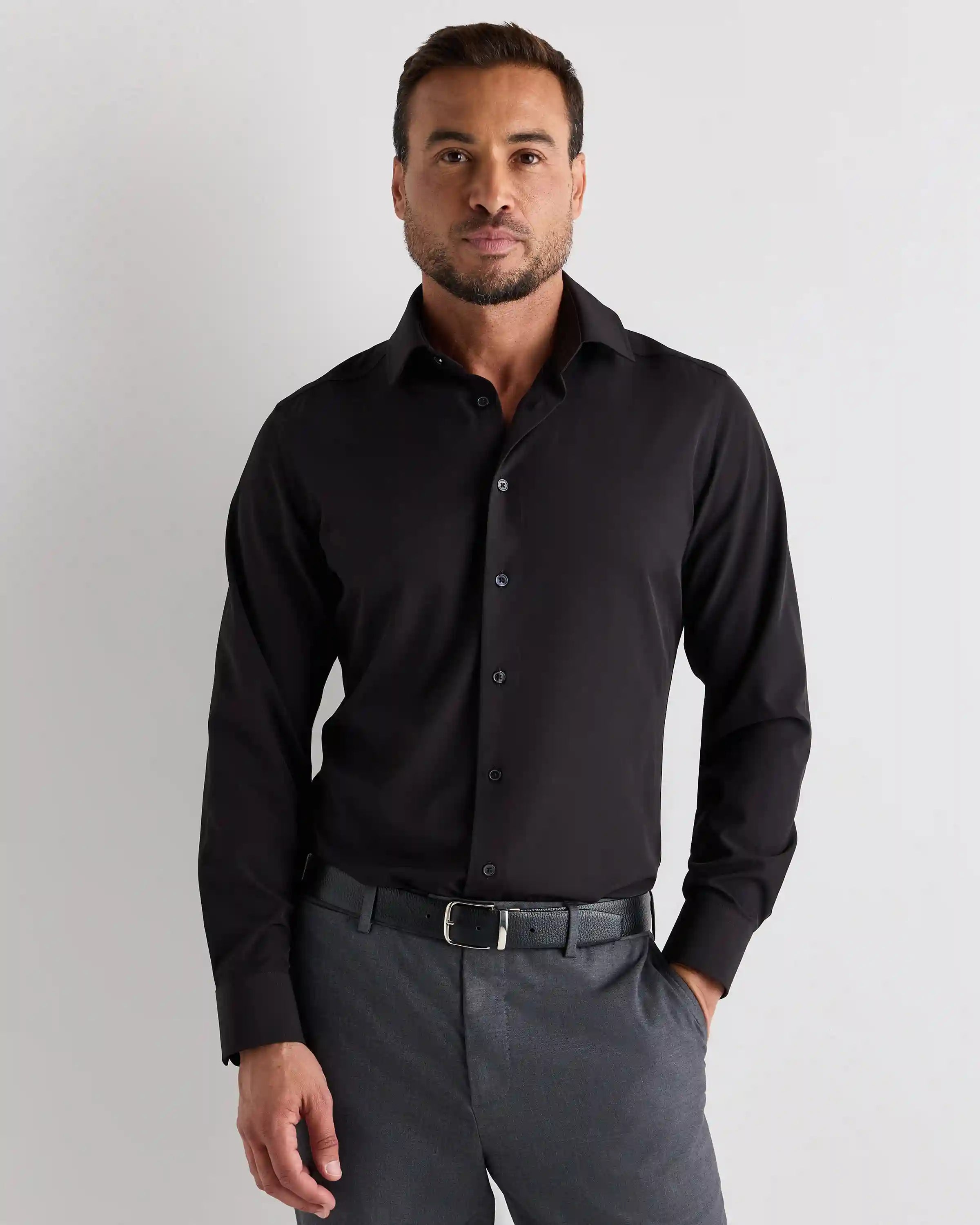 Performance Stretch Wrinkle-Free Slim Dress Shirt