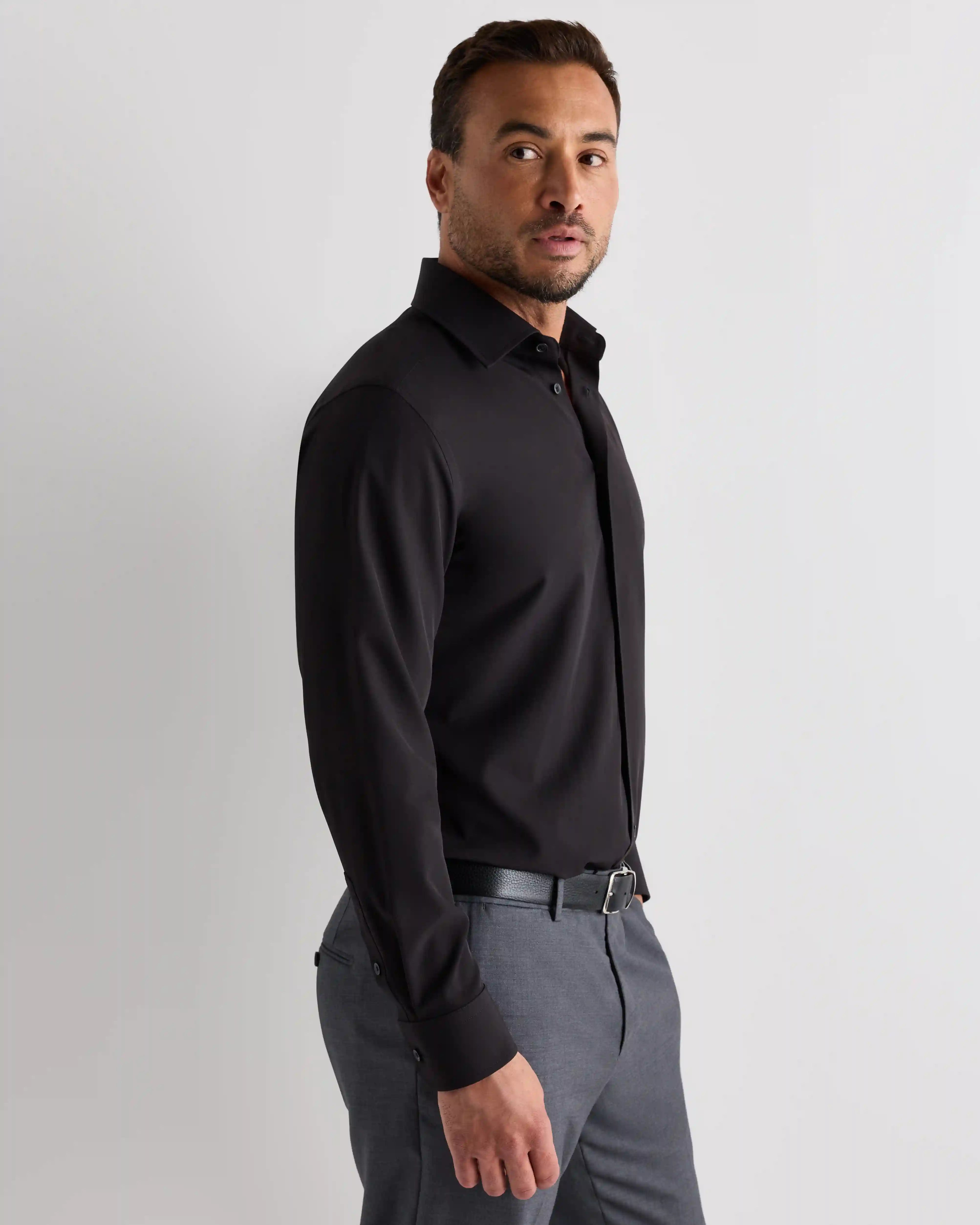 Performance Stretch Wrinkle-Free Slim Dress Shirt