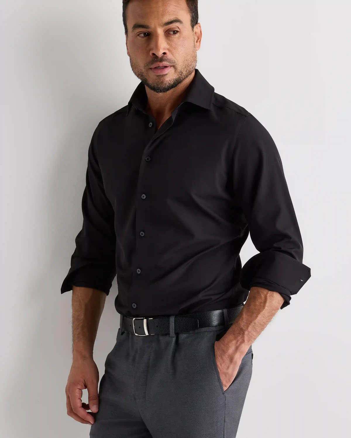 Performance Stretch Wrinkle-Free Slim Dress Shirt