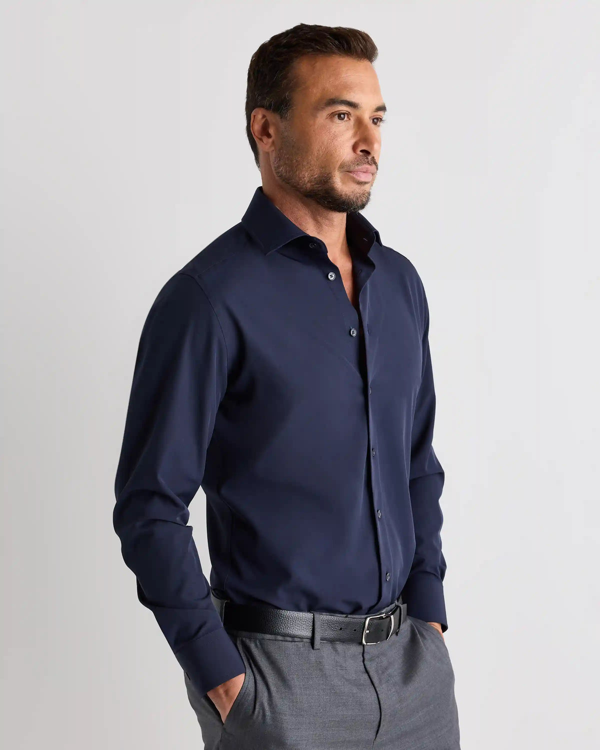 Performance Stretch Wrinkle-Free Slim Dress Shirt