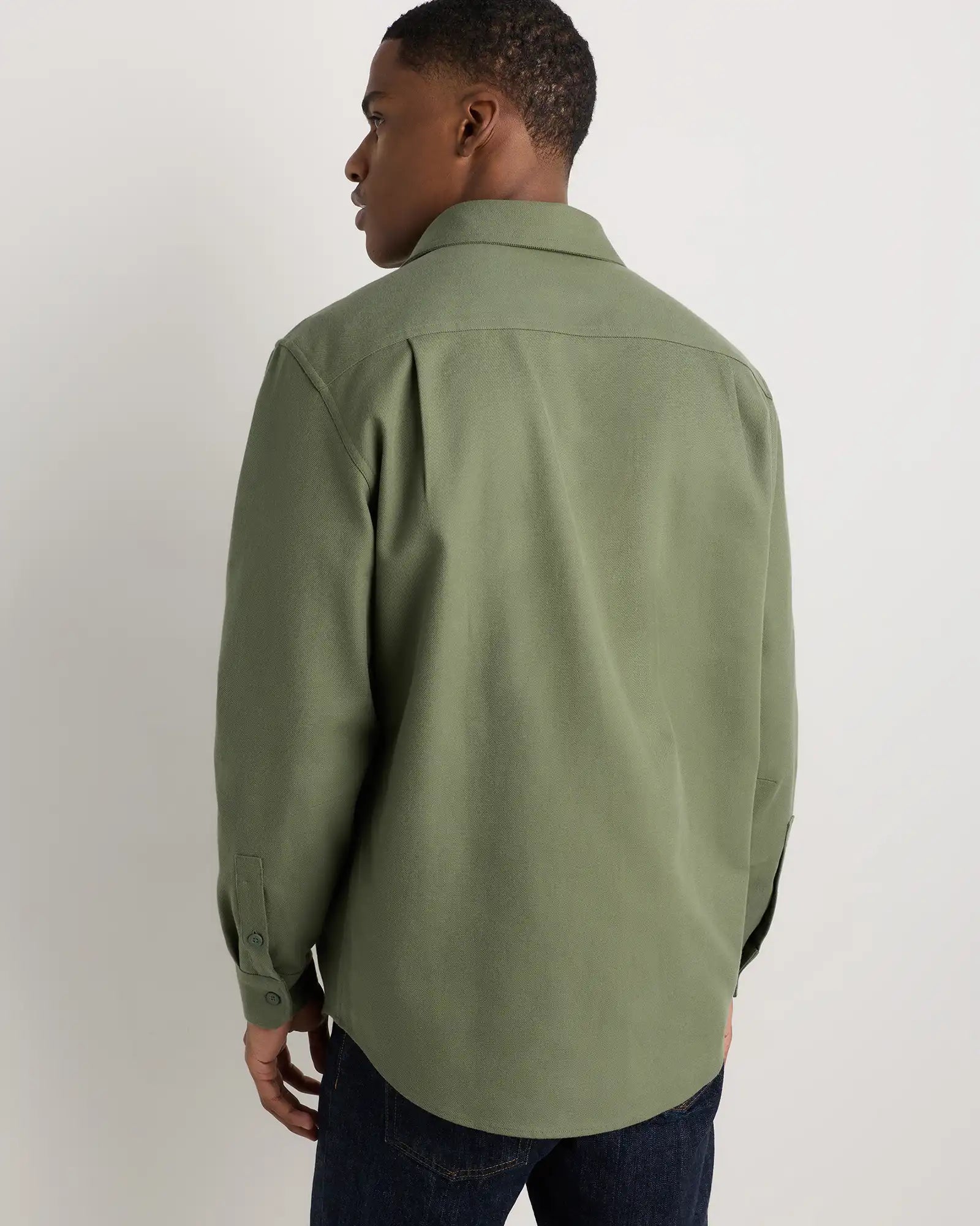 Brushed Cotton Wool Utility Overshirt