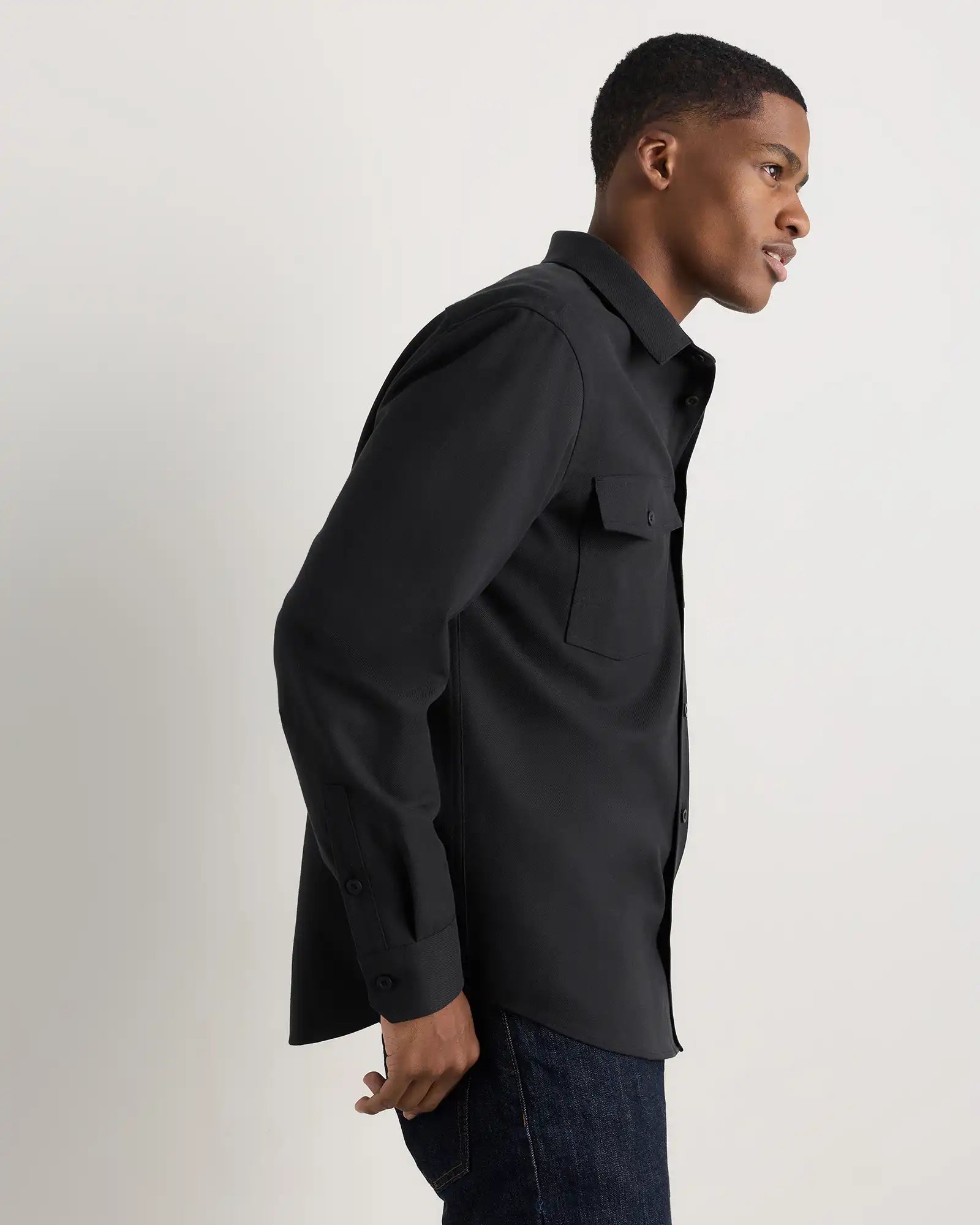 Brushed Cotton Wool Utility Overshirt