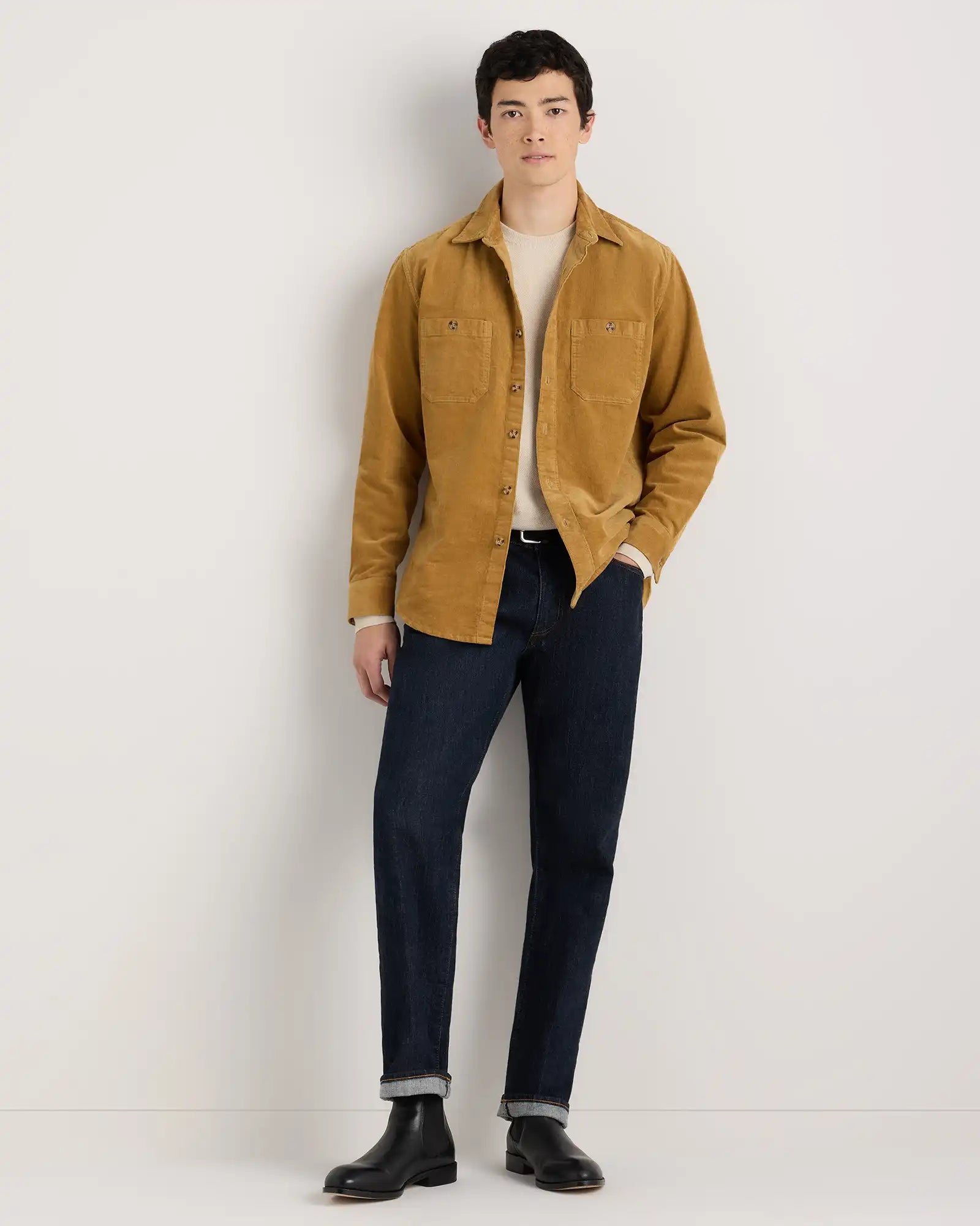 Organic Stretch Corduroy Utility Shirt