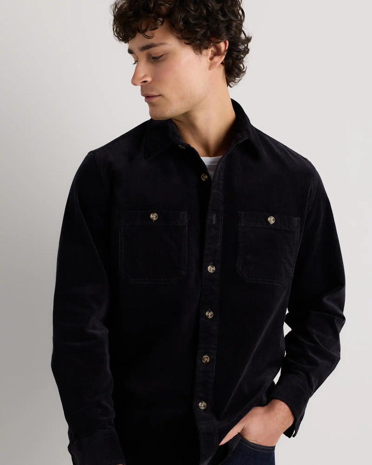 Organic Stretch Corduroy Utility Shirt