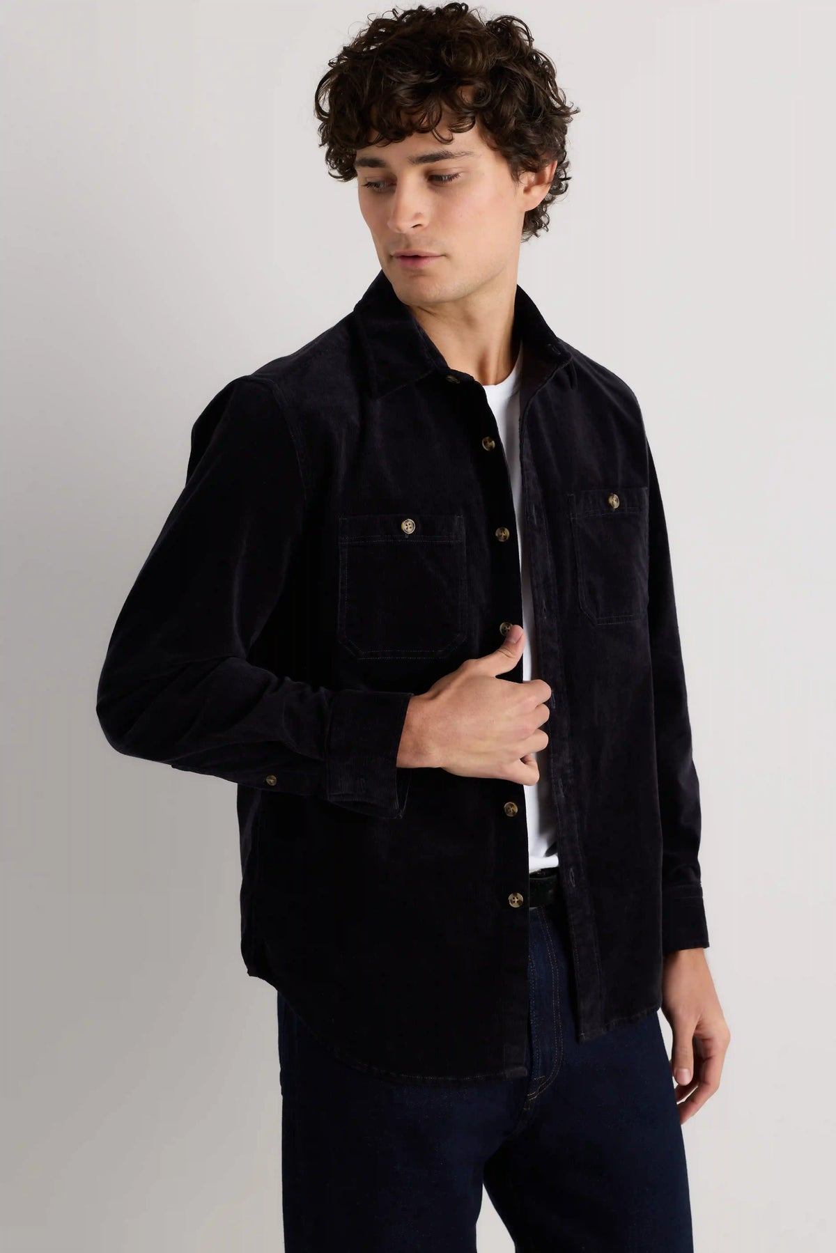 Organic Stretch Corduroy Utility Shirt