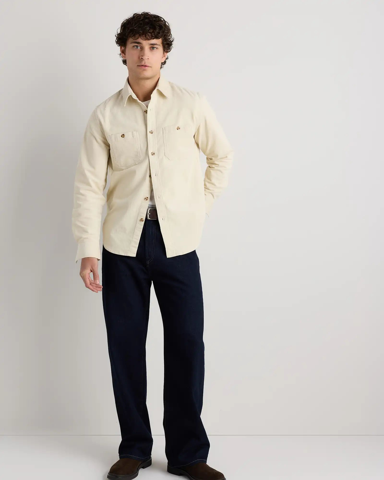 Organic Stretch Corduroy Utility Shirt