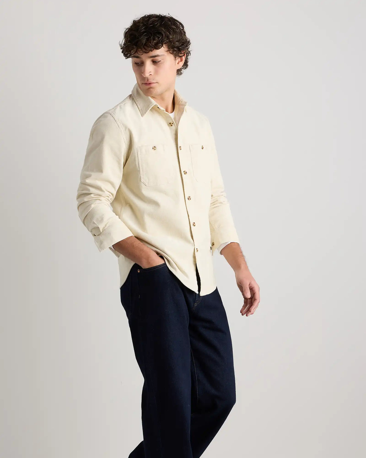 Organic Stretch Corduroy Utility Shirt