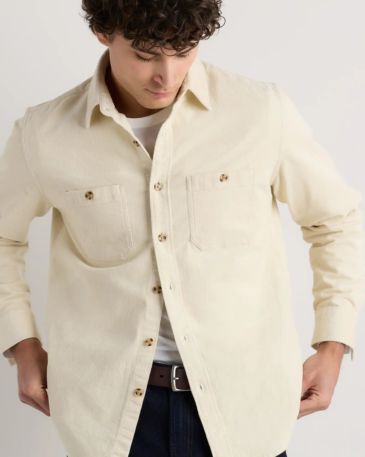 Organic Stretch Corduroy Utility Shirt