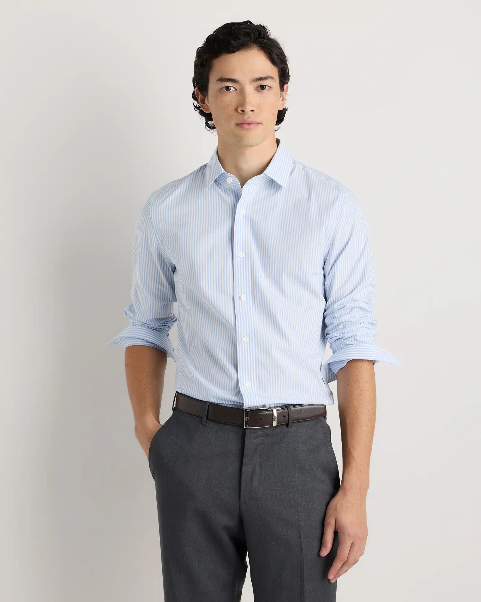 Organic Cotton Stretch Poplin Dress Shirt