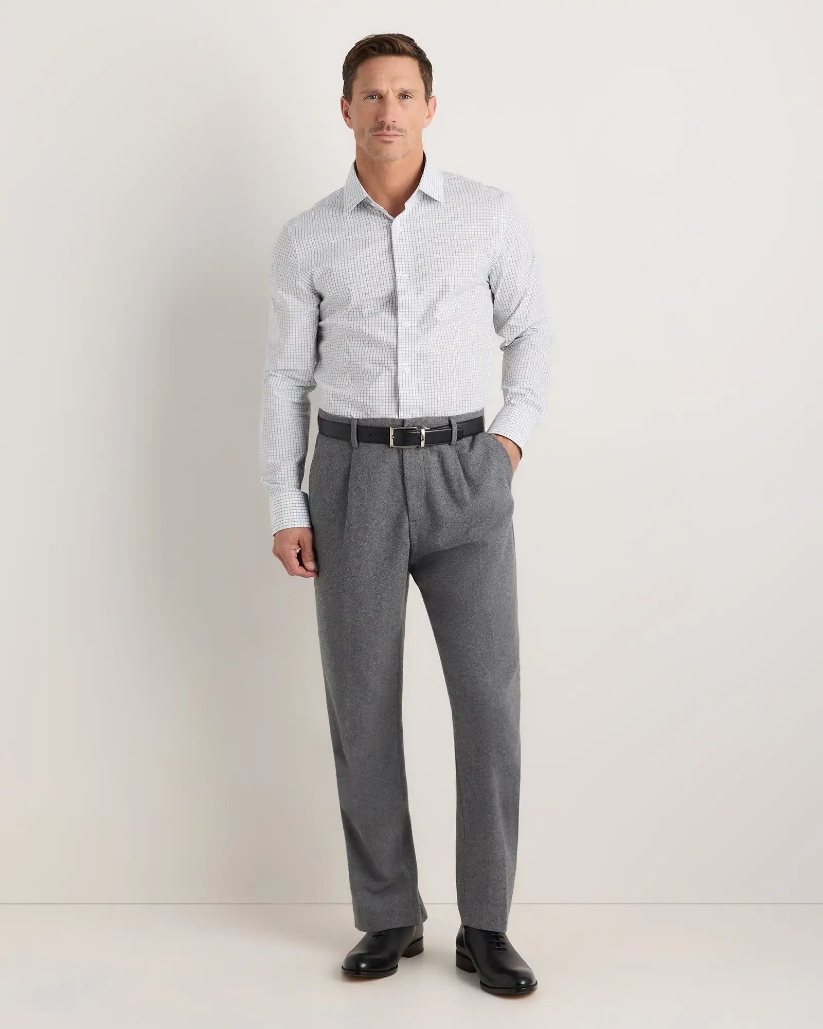 Organic Cotton Stretch Poplin Dress Shirt
