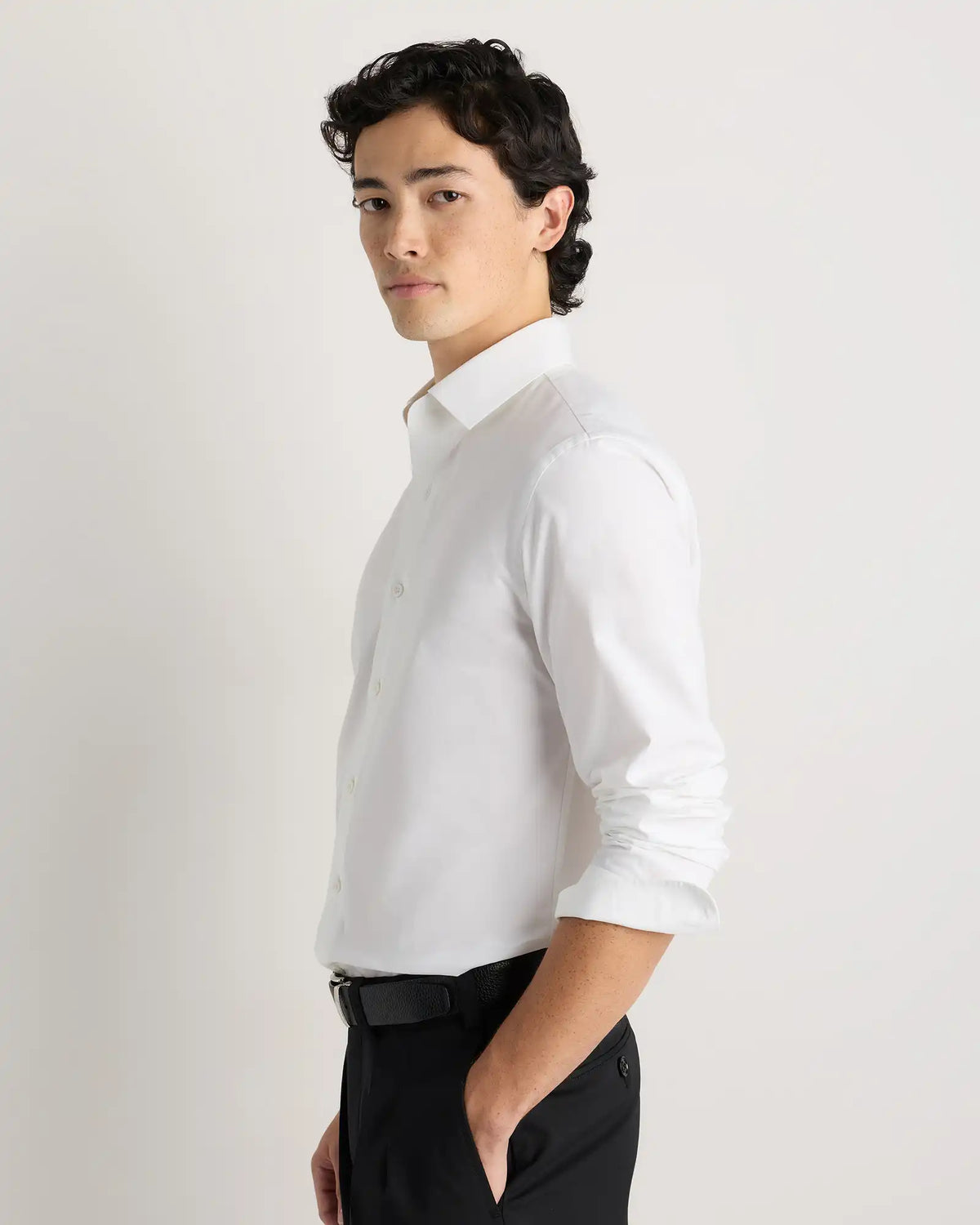 Organic Cotton Stretch Poplin Dress Shirt