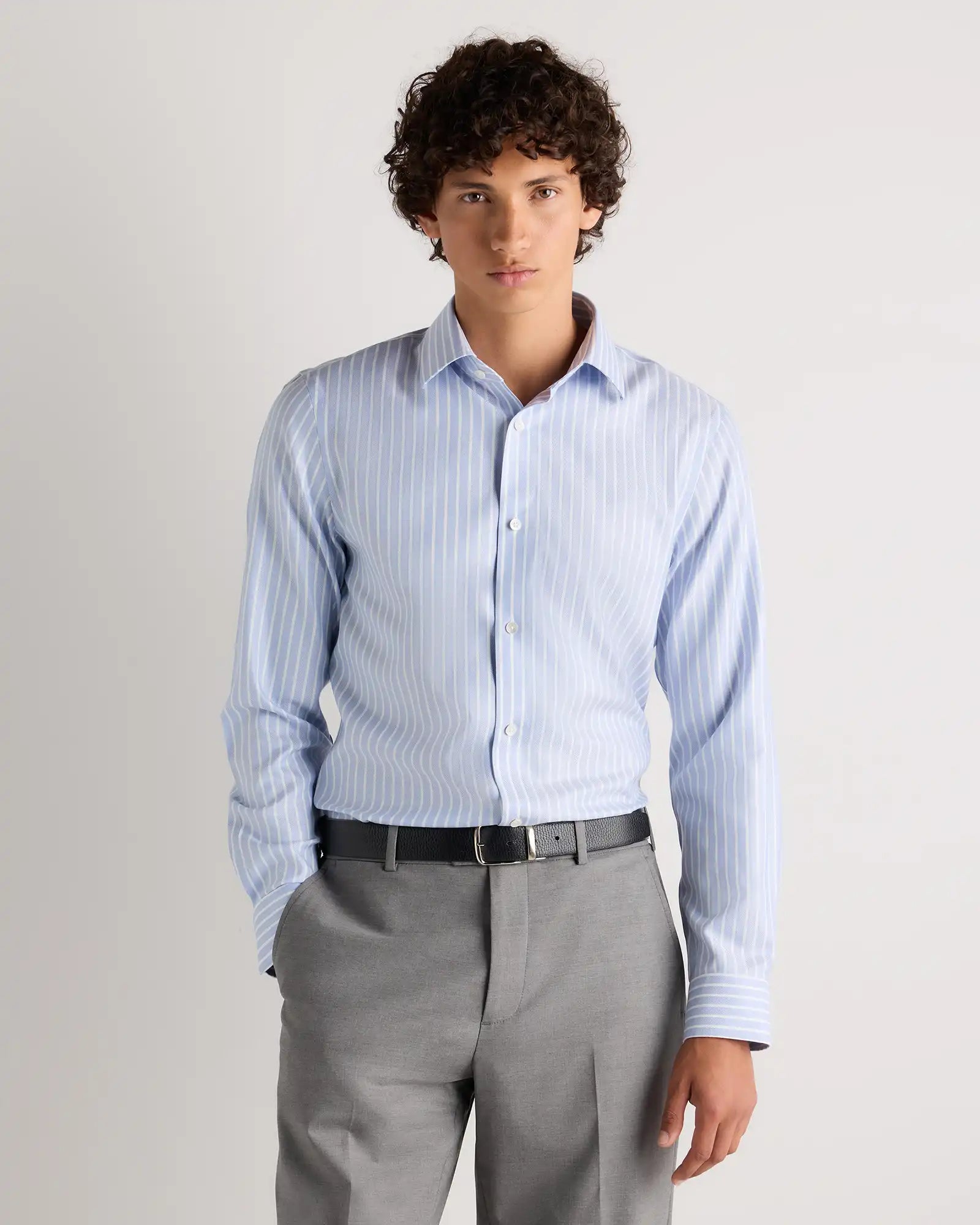 Supima Cotton Herringbone Dress Shirt