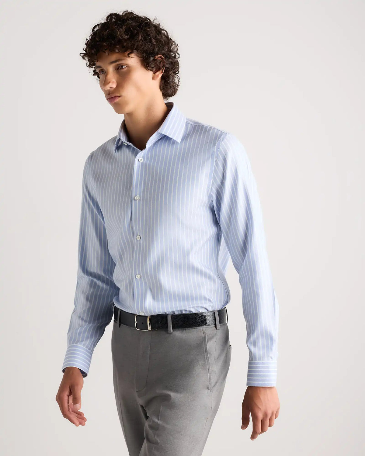 Supima Cotton Herringbone Dress Shirt