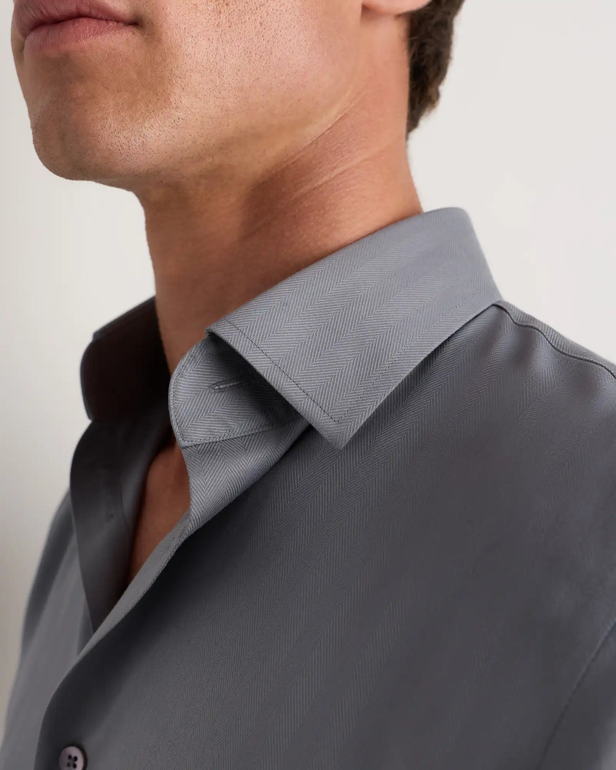 Supima Cotton Herringbone Dress Shirt
