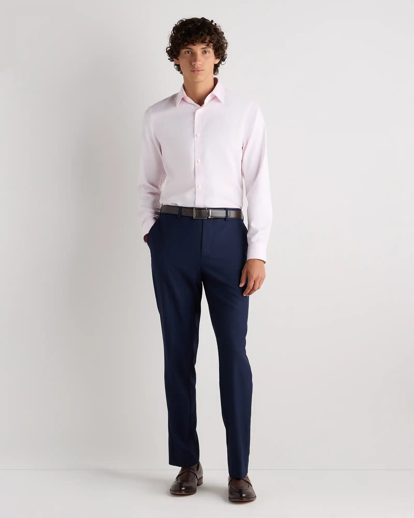 Supima Cotton Herringbone Dress Shirt