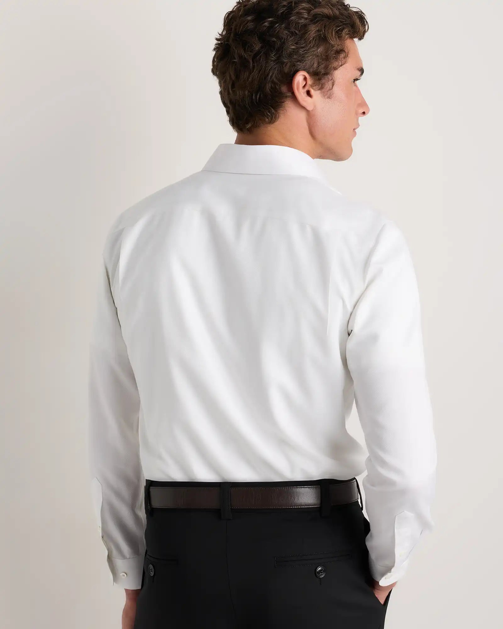 Supima Cotton Herringbone Dress Shirt