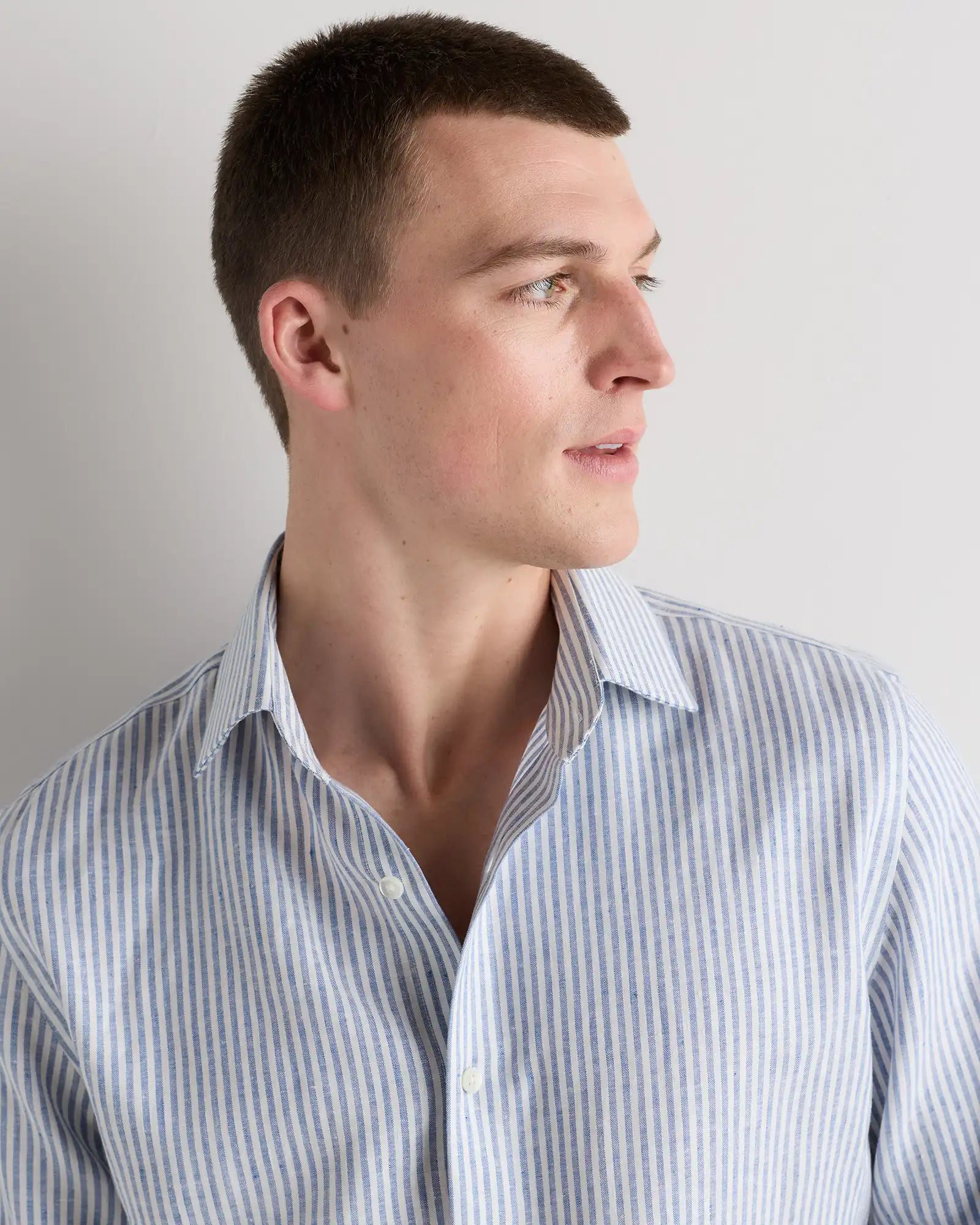 100% European Linen Wrinkle-Resistant Dress Shirt