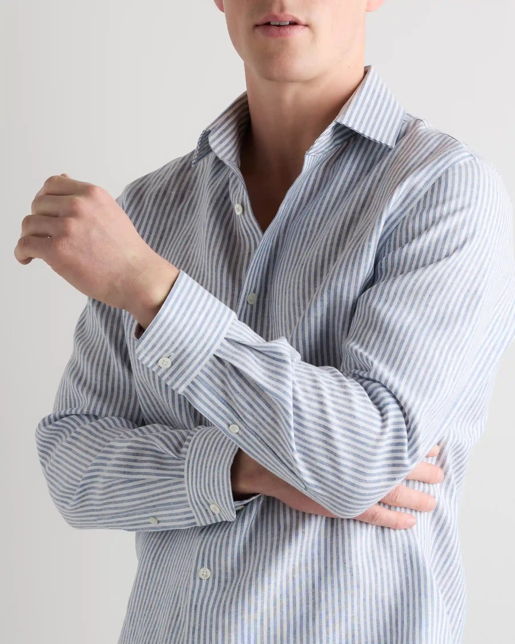 100% European Linen Wrinkle-Resistant Dress Shirt