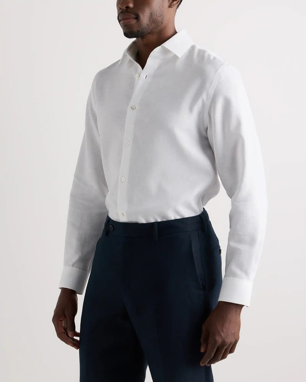 100% European Linen Wrinkle-Resistant Dress Shirt