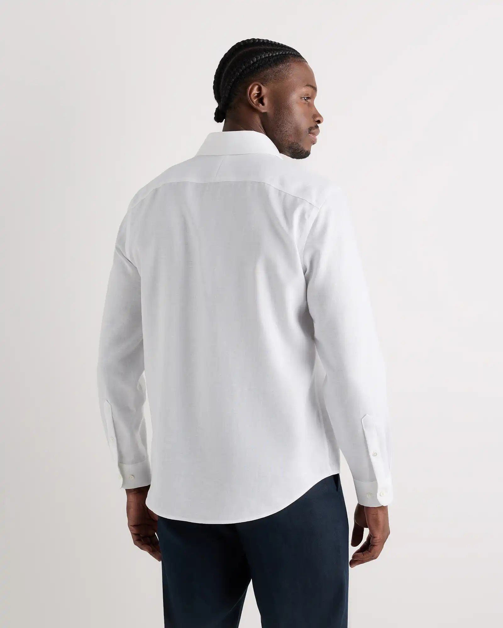 100% European Linen Wrinkle-Resistant Dress Shirt