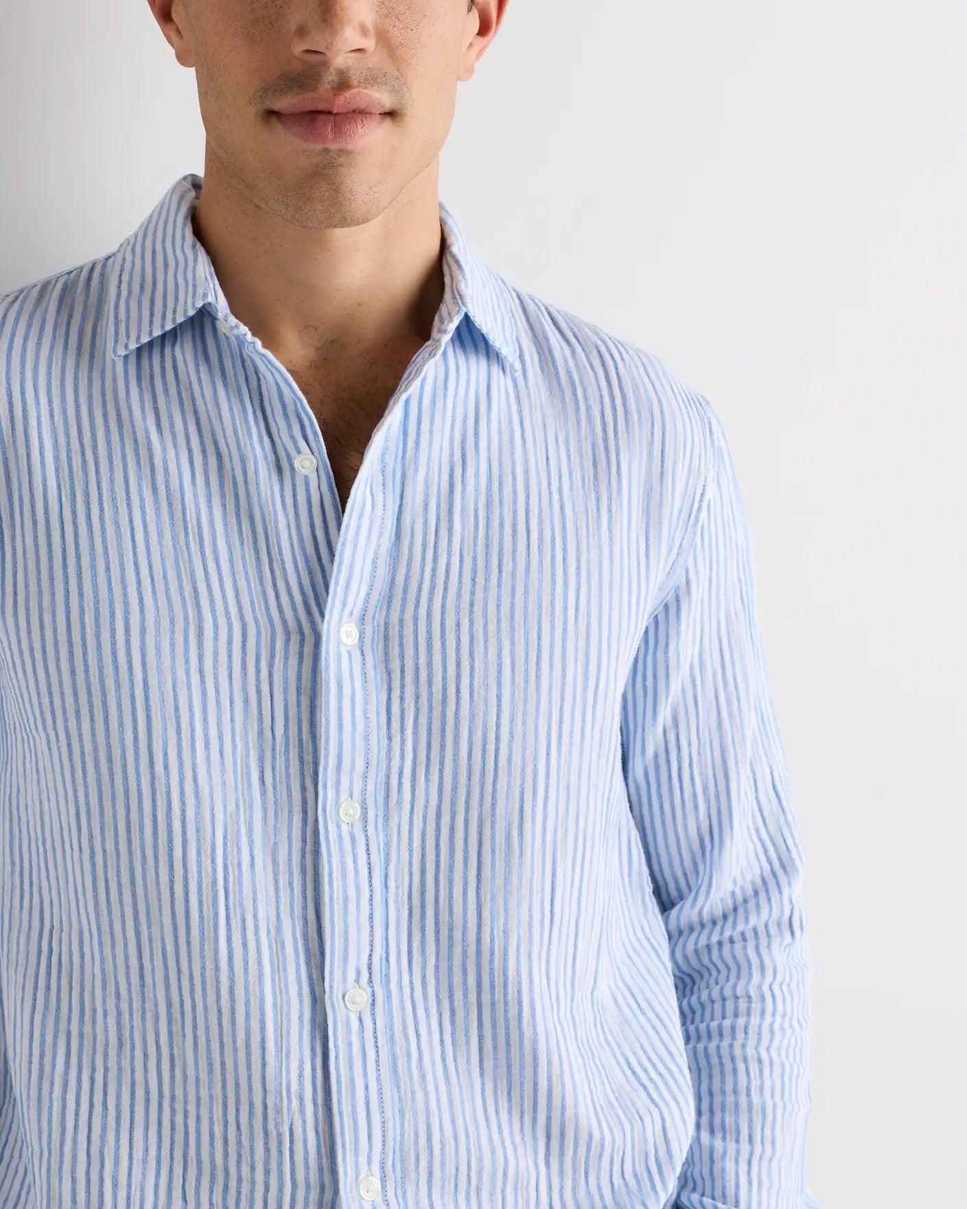 100% Organic Cotton Gauze Long Sleeve Shirt