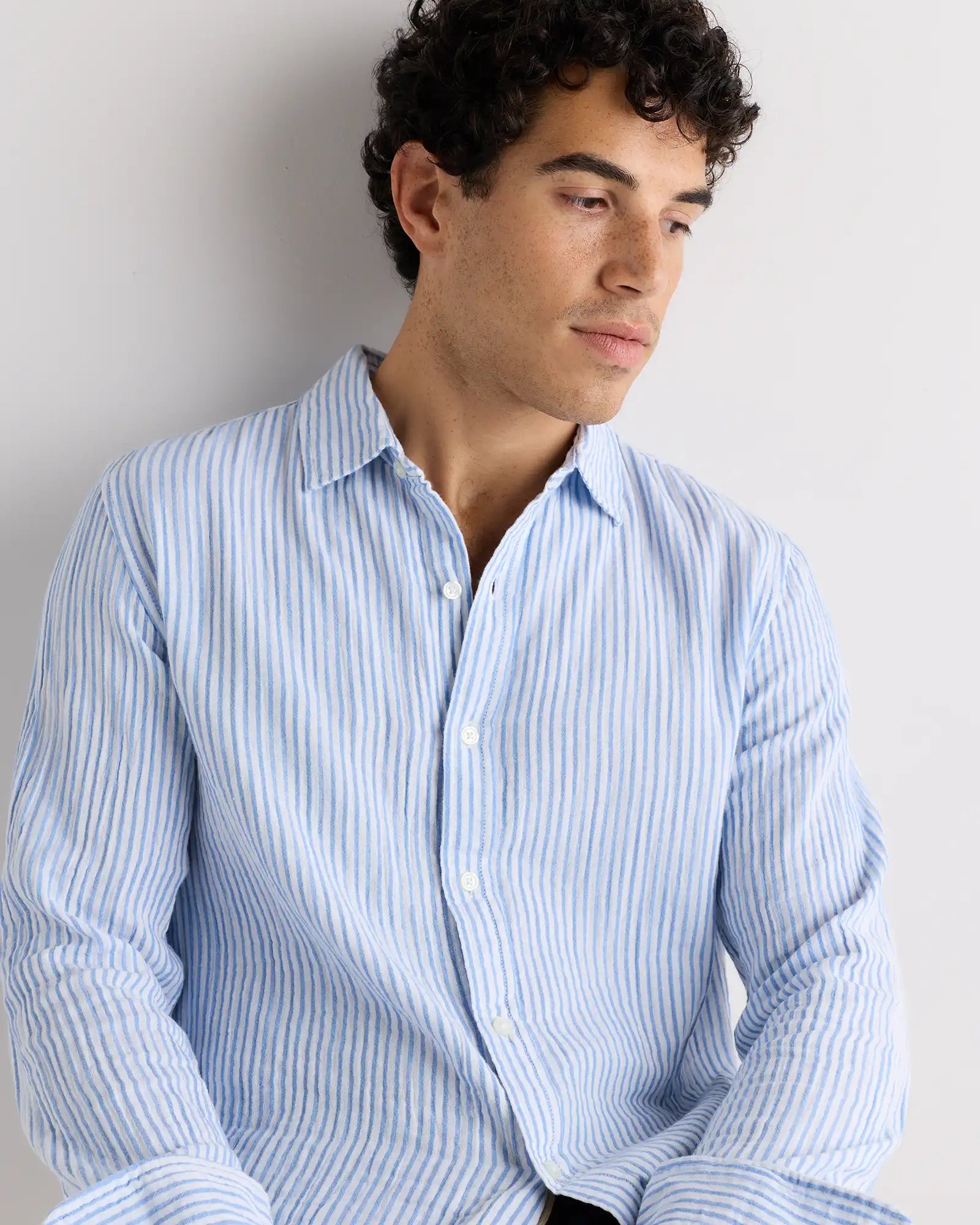 100% Organic Cotton Gauze Long Sleeve Shirt