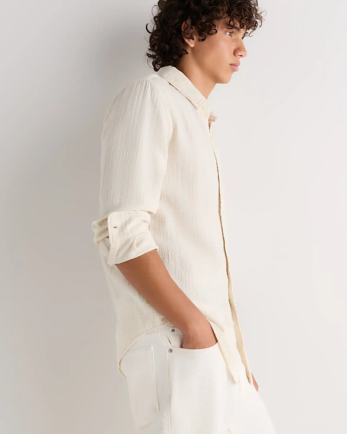 100% Organic Cotton Gauze Long Sleeve Shirt