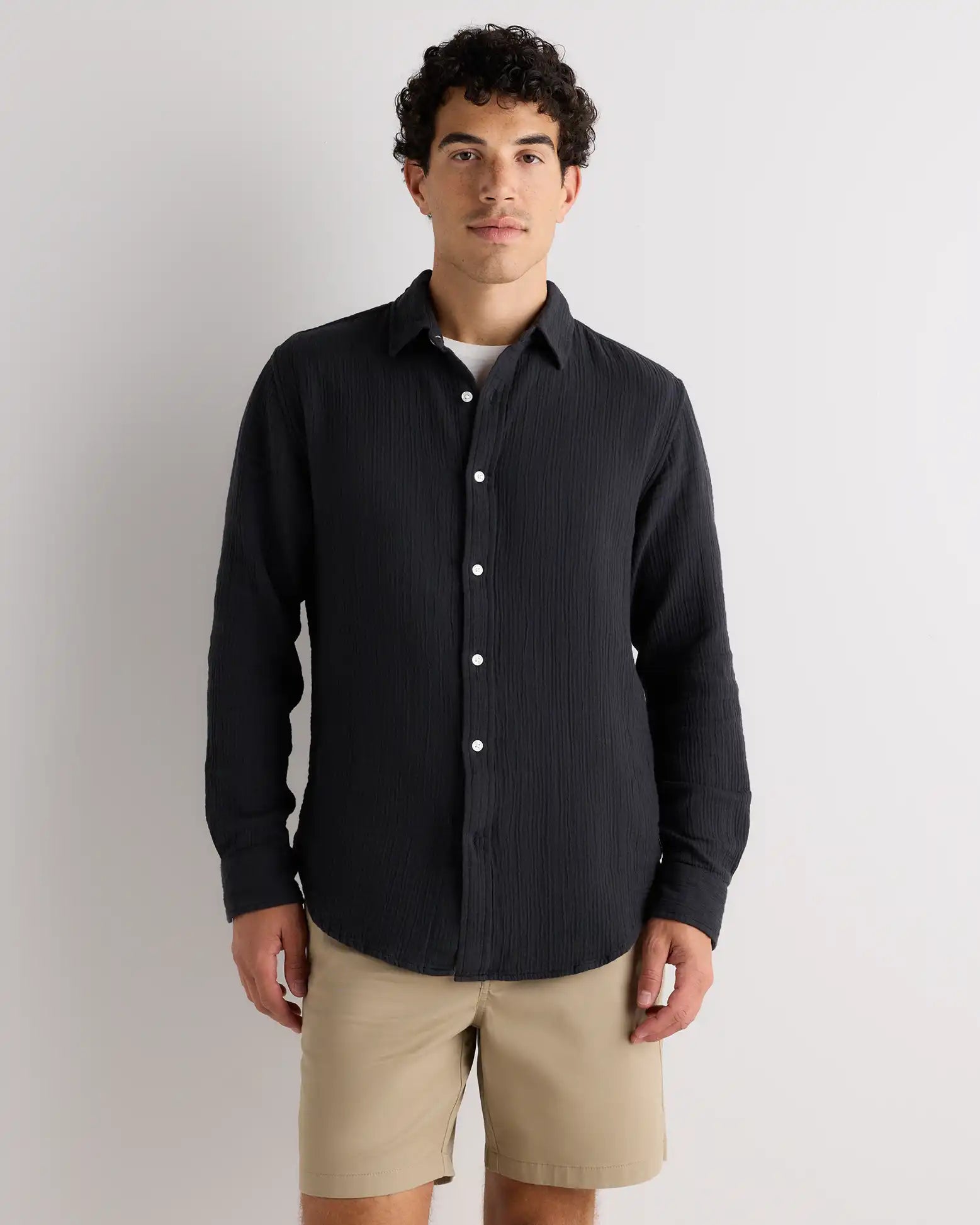 100% Organic Cotton Gauze Long Sleeve Shirt