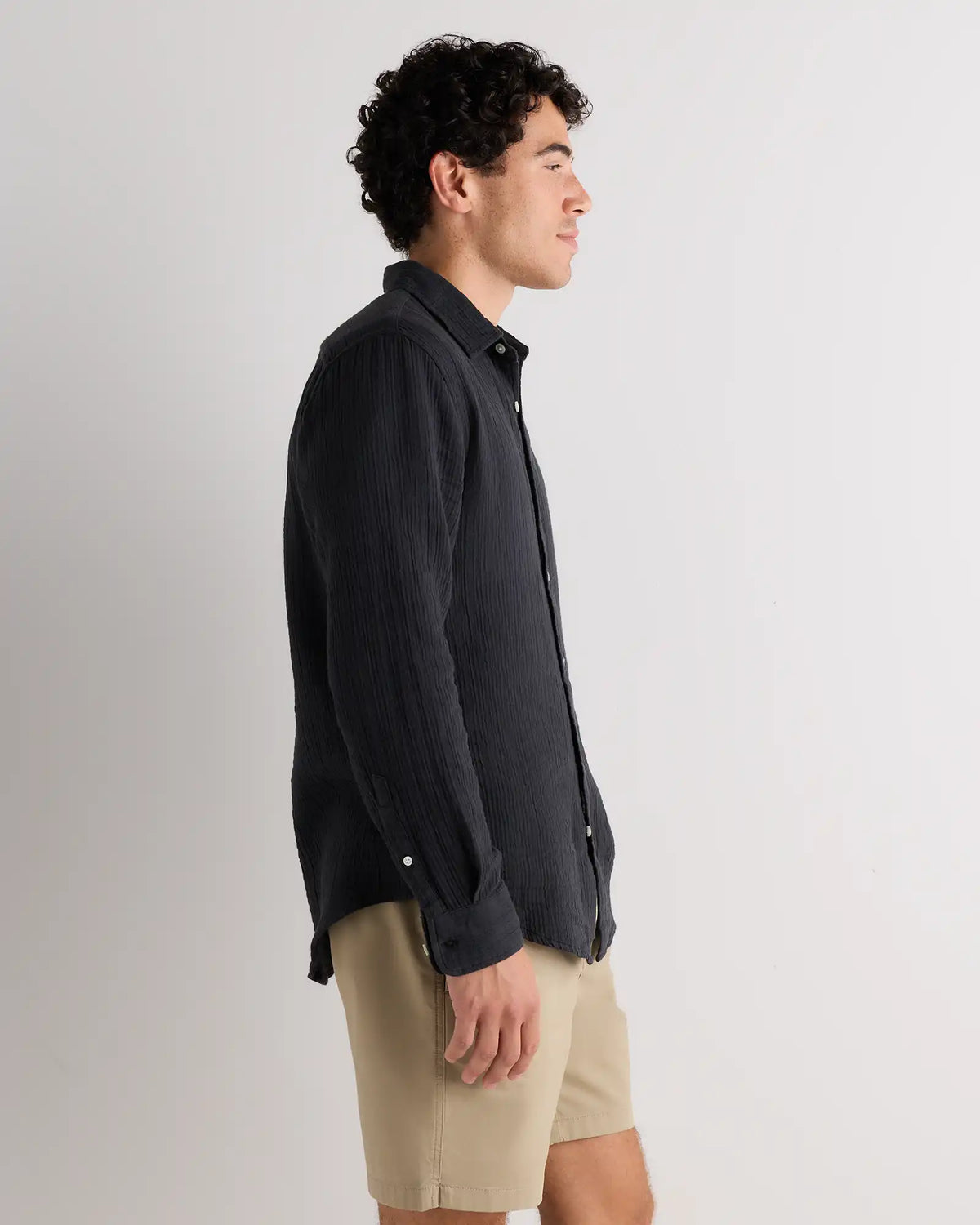 100% Organic Cotton Gauze Long Sleeve Shirt