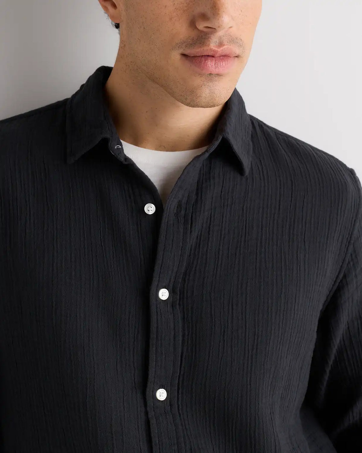100% Organic Cotton Gauze Long Sleeve Shirt