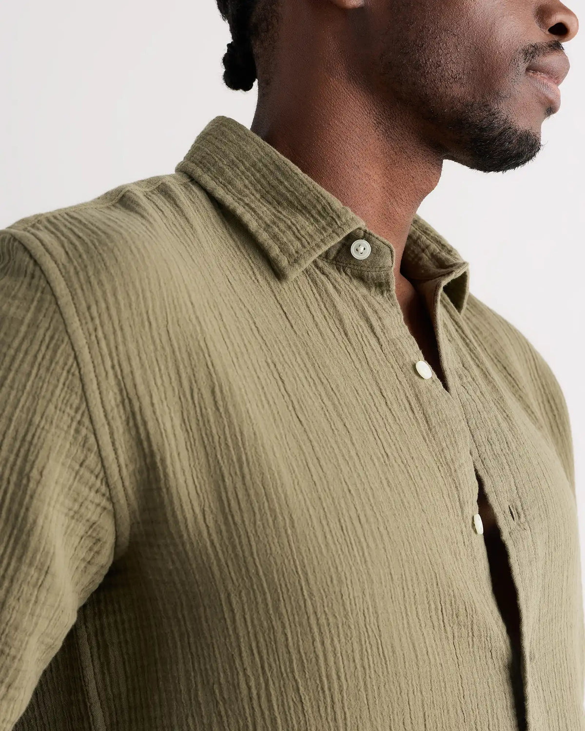 100% Organic Cotton Gauze Long Sleeve Shirt