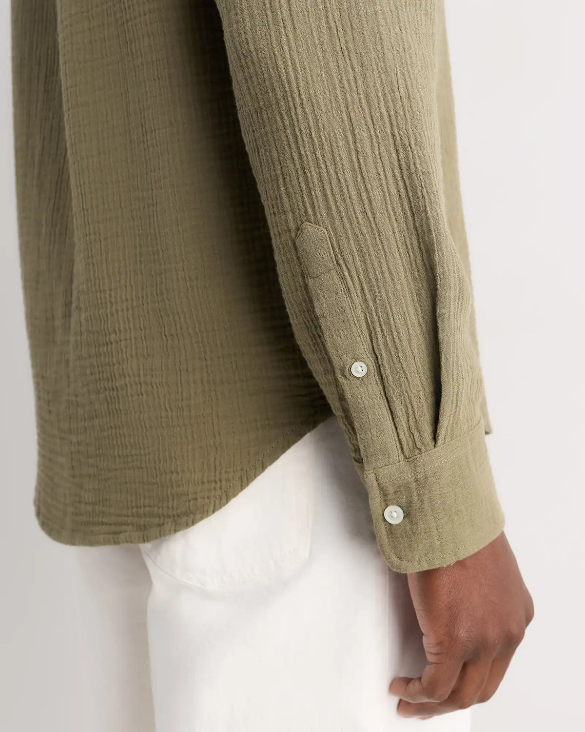 100% Organic Cotton Gauze Long Sleeve Shirt