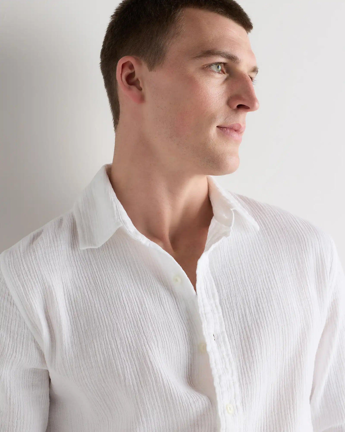 100% Organic Cotton Gauze Long Sleeve Shirt