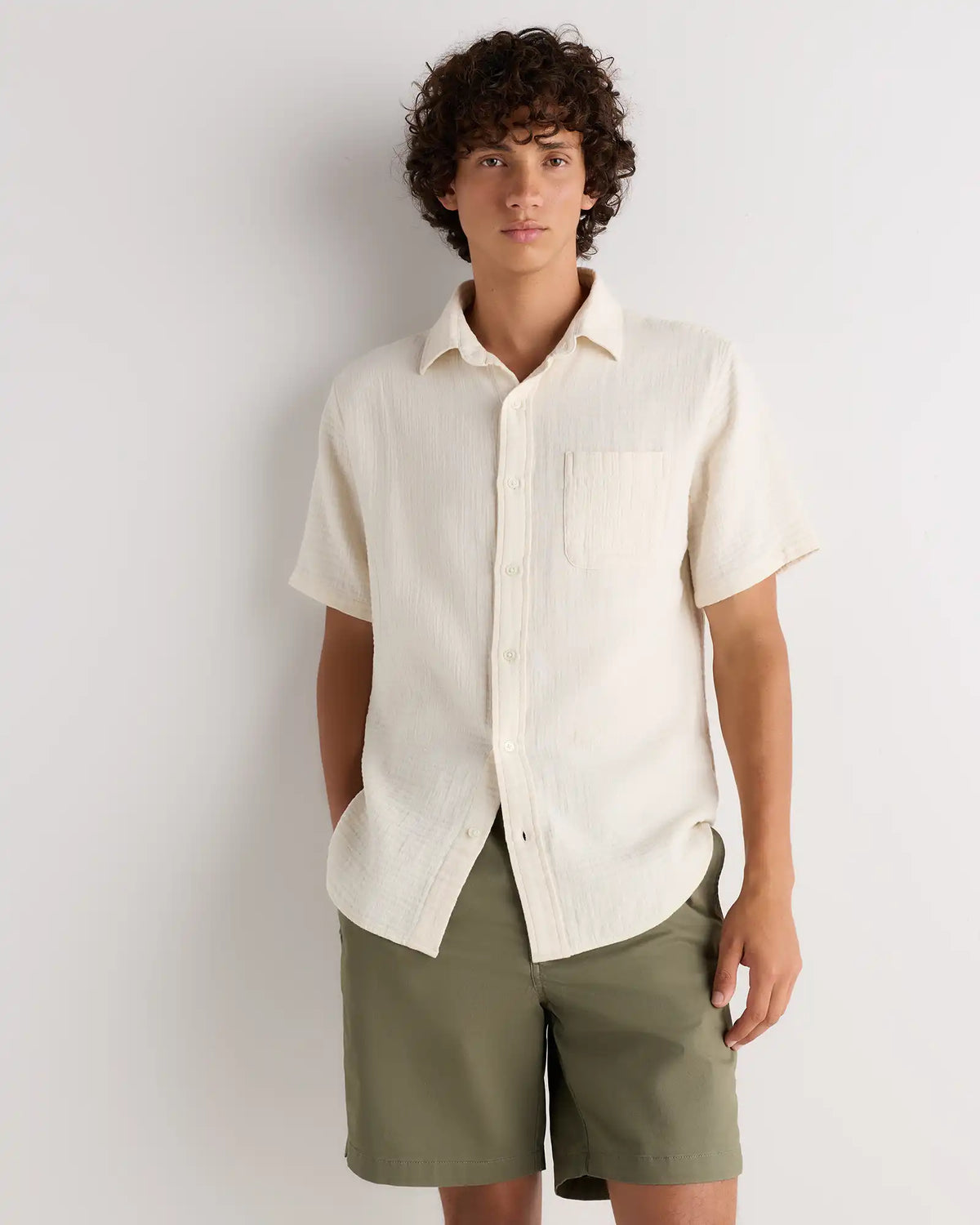 100% Organic Cotton Gauze Short Sleeve Shirt