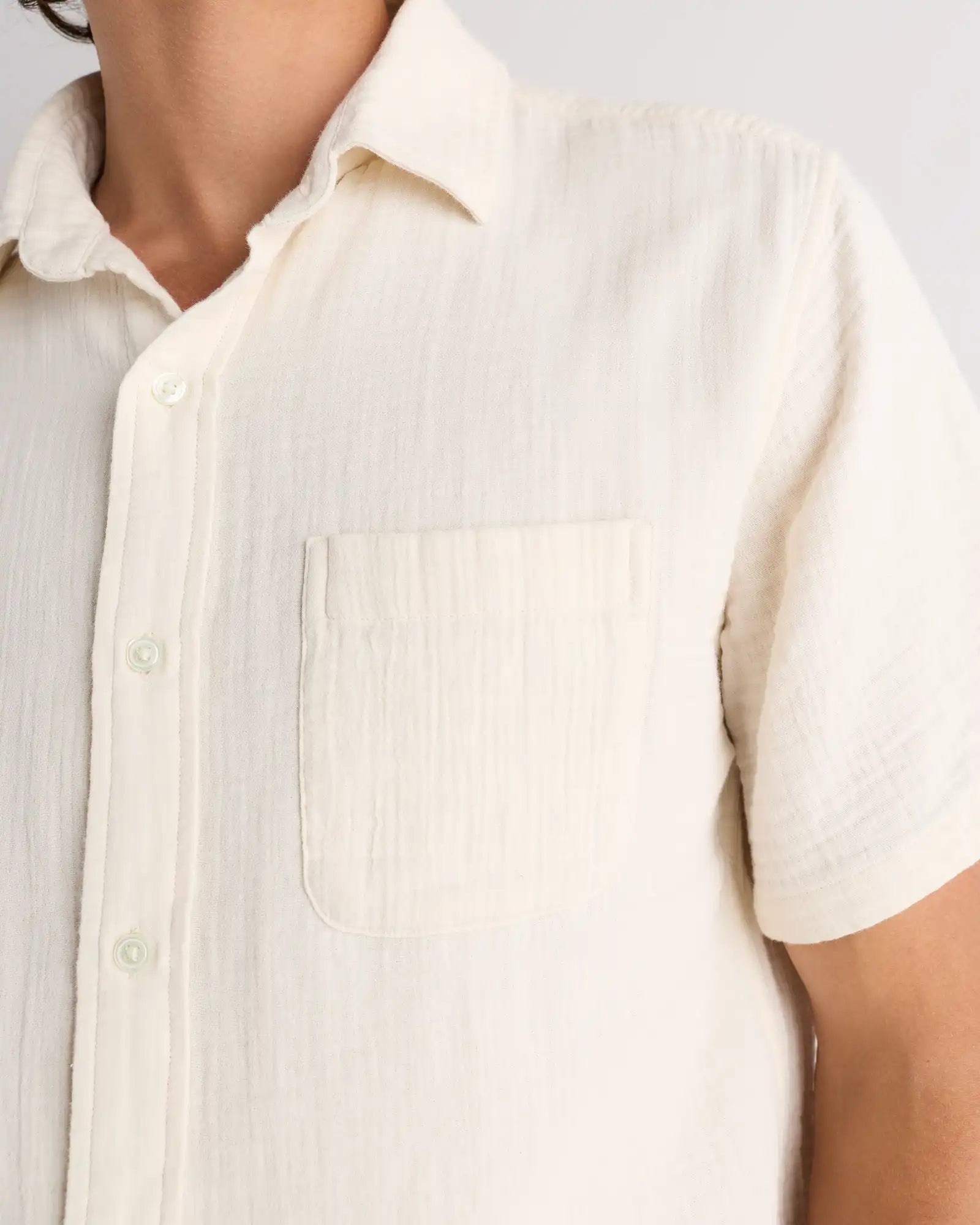 100% Organic Cotton Gauze Short Sleeve Shirt